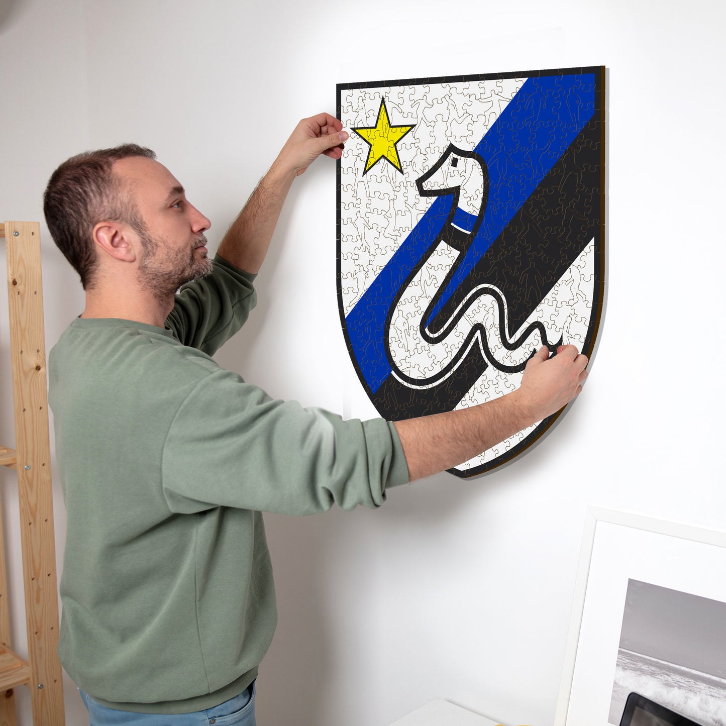 Retro Logo Inter® - Puzzle di Legno