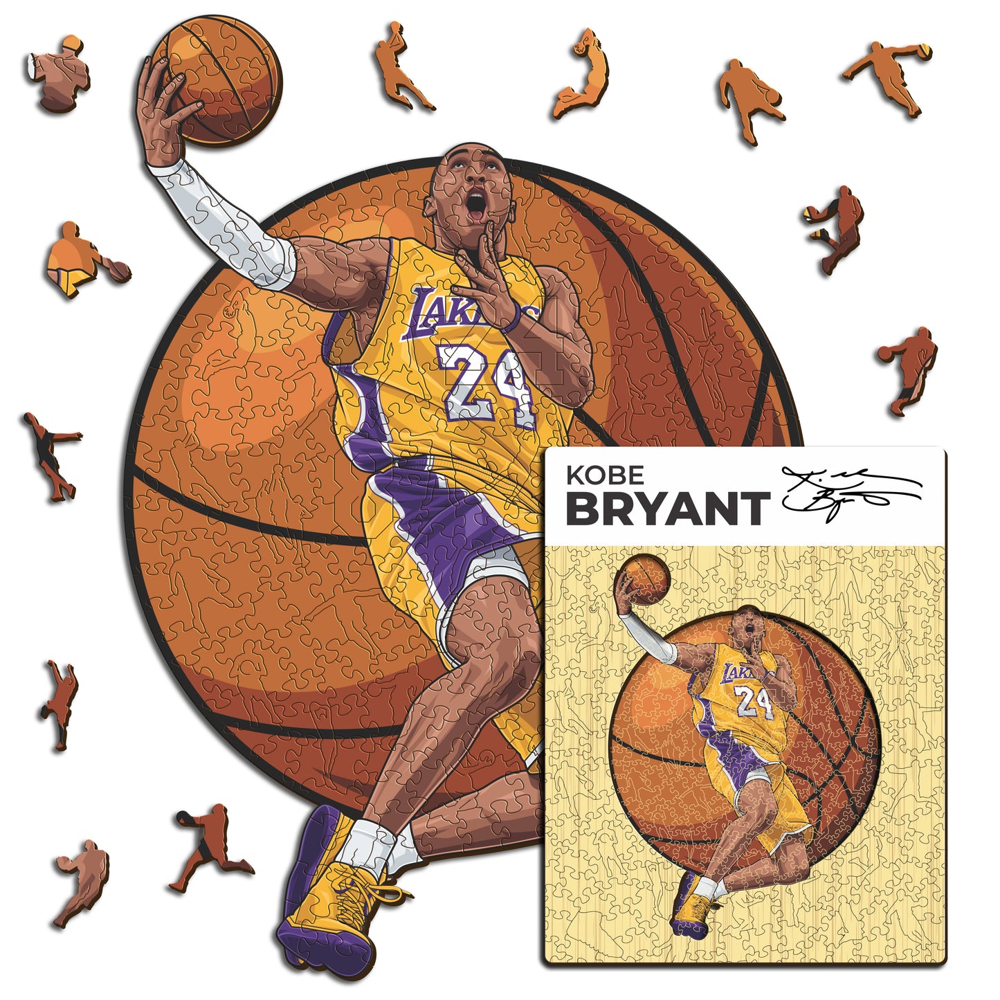 Kobe Bryant - Puzzle di Legno