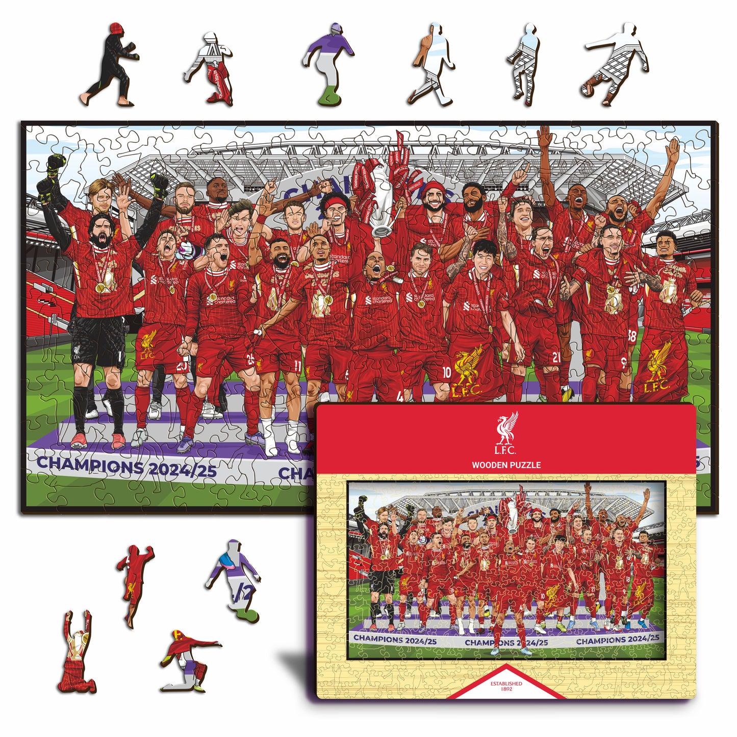 Liverpool FC® Premier League Champions 24/25 - Puzzle di Legno