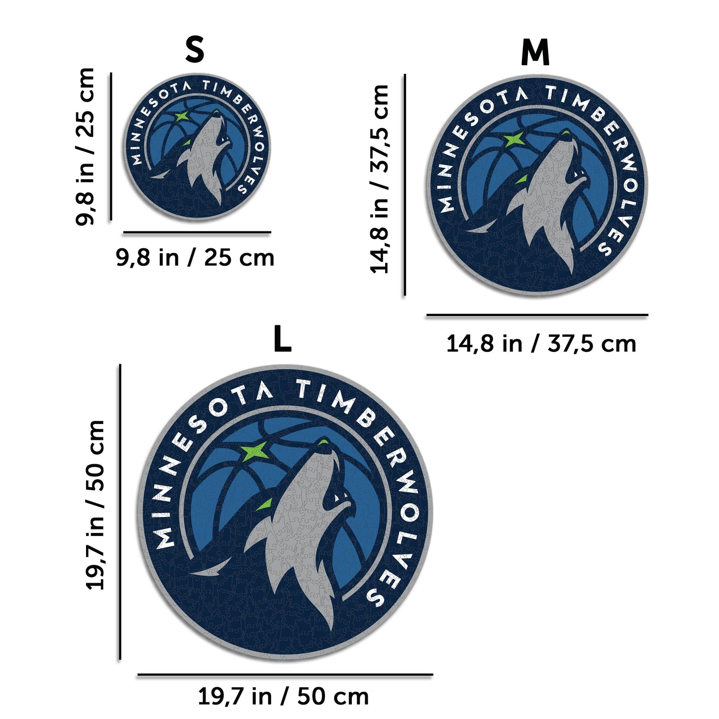 Minnesota Timberwolves™ Logo - Puzzle di Legno