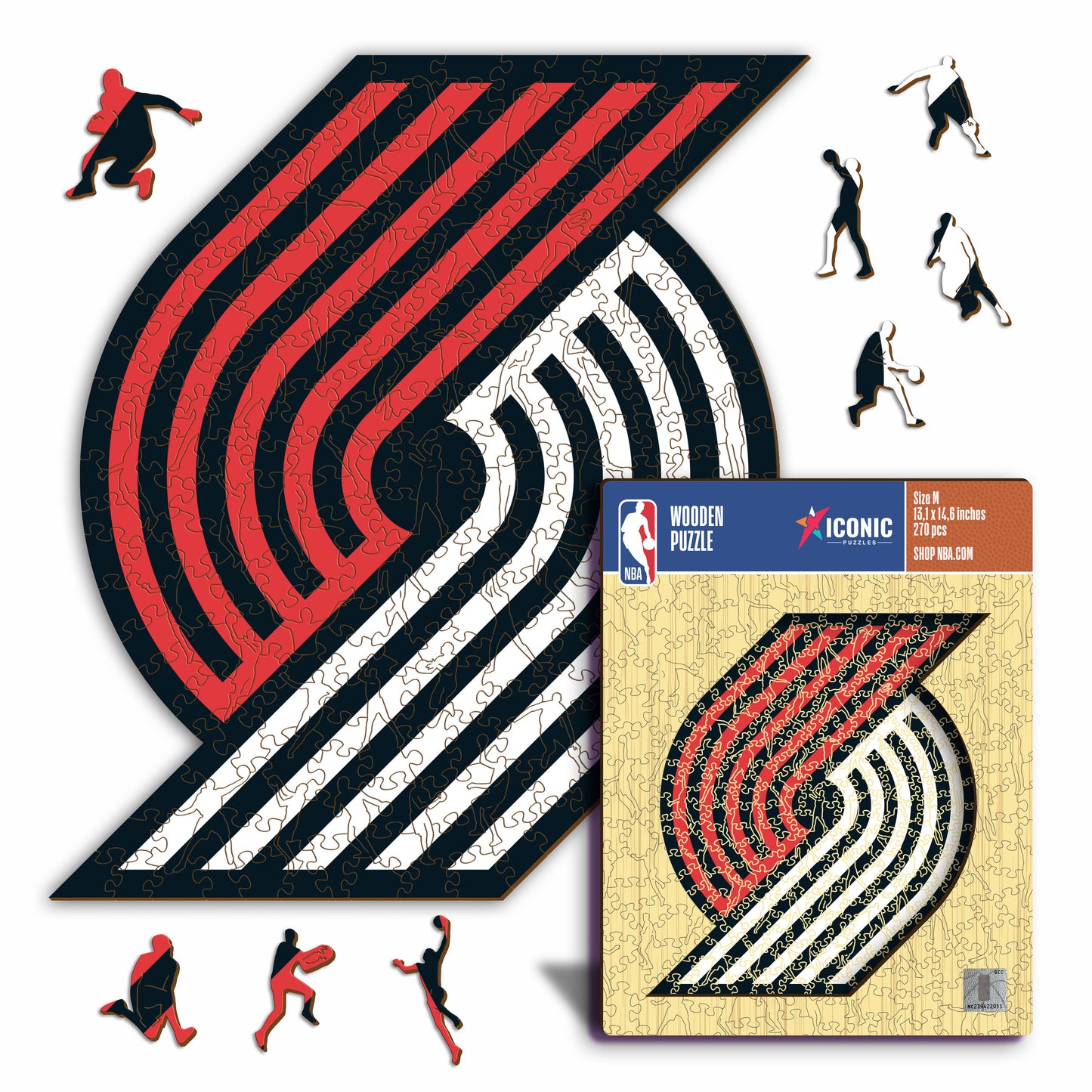 Portland Trail Blazers™ Logo - Puzzle di Legno
