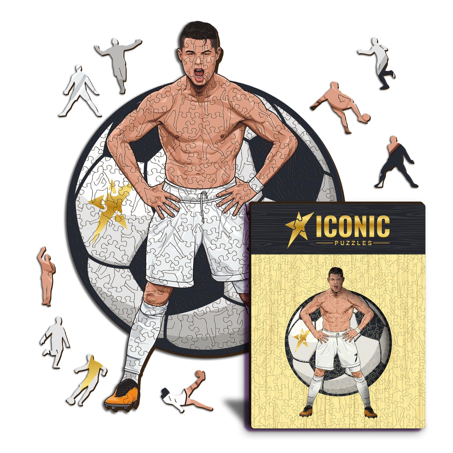 Cristiano Ronaldo - Puzzle di Legno