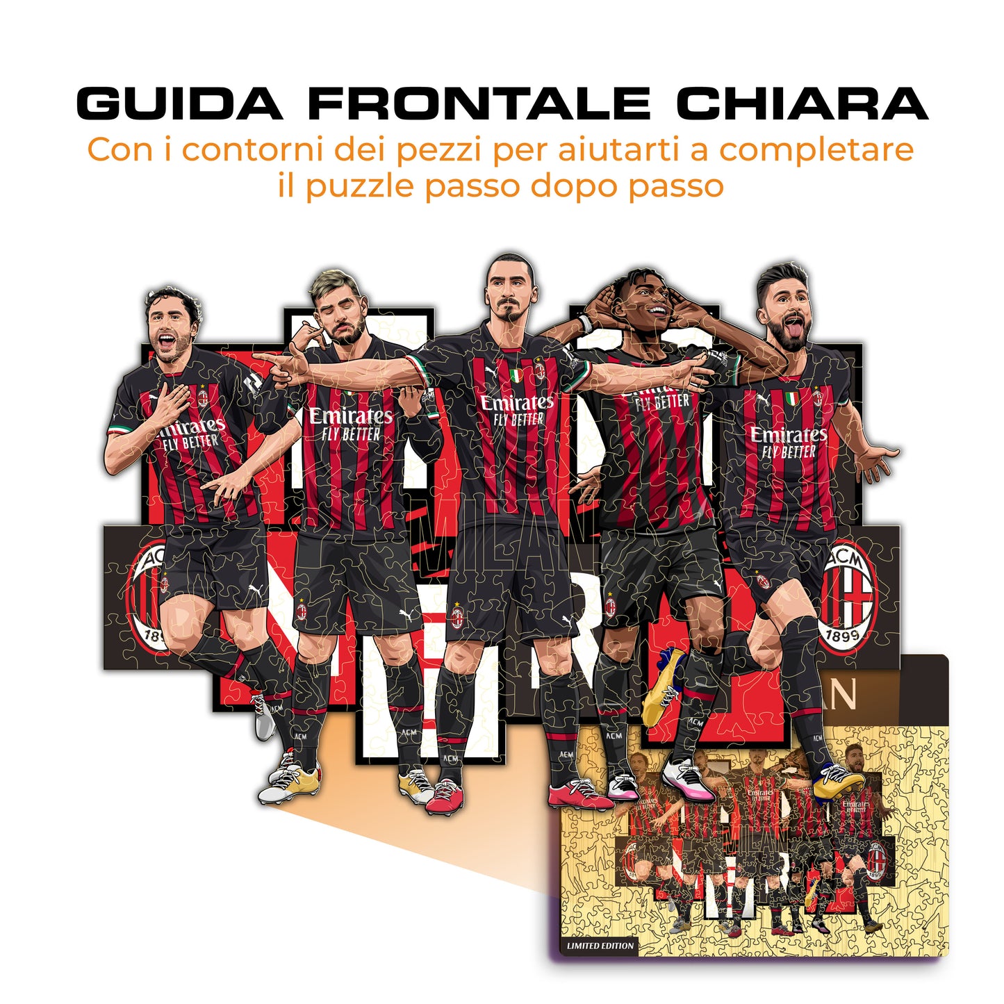 5 Players Milan® - Puzzle di Legno