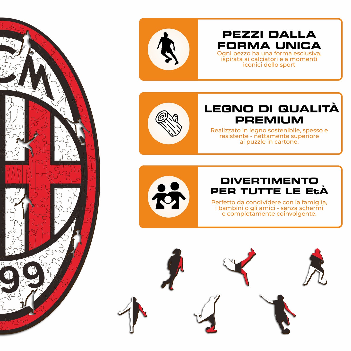 Logo Milan® - Puzzle di Legno