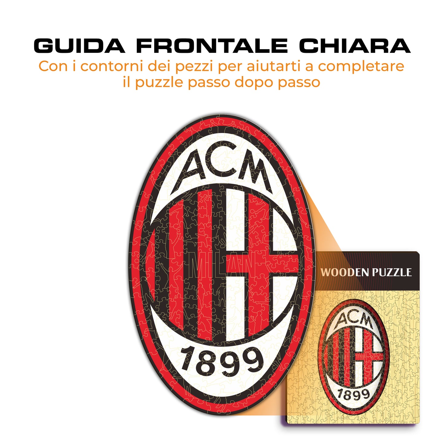 Logo Milan® - Puzzle di Legno