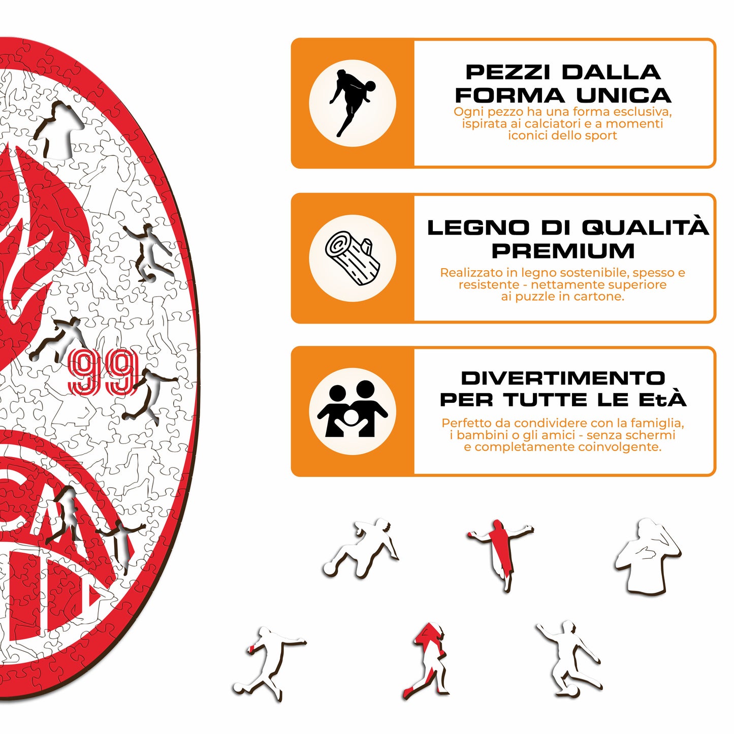 Devil Logo Milan® - Puzzle di Legno