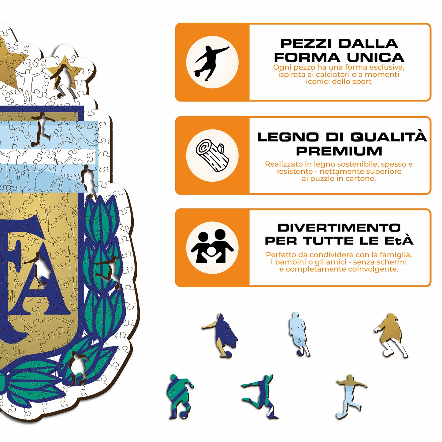 Logo Argentina® - Puzzle di Legno