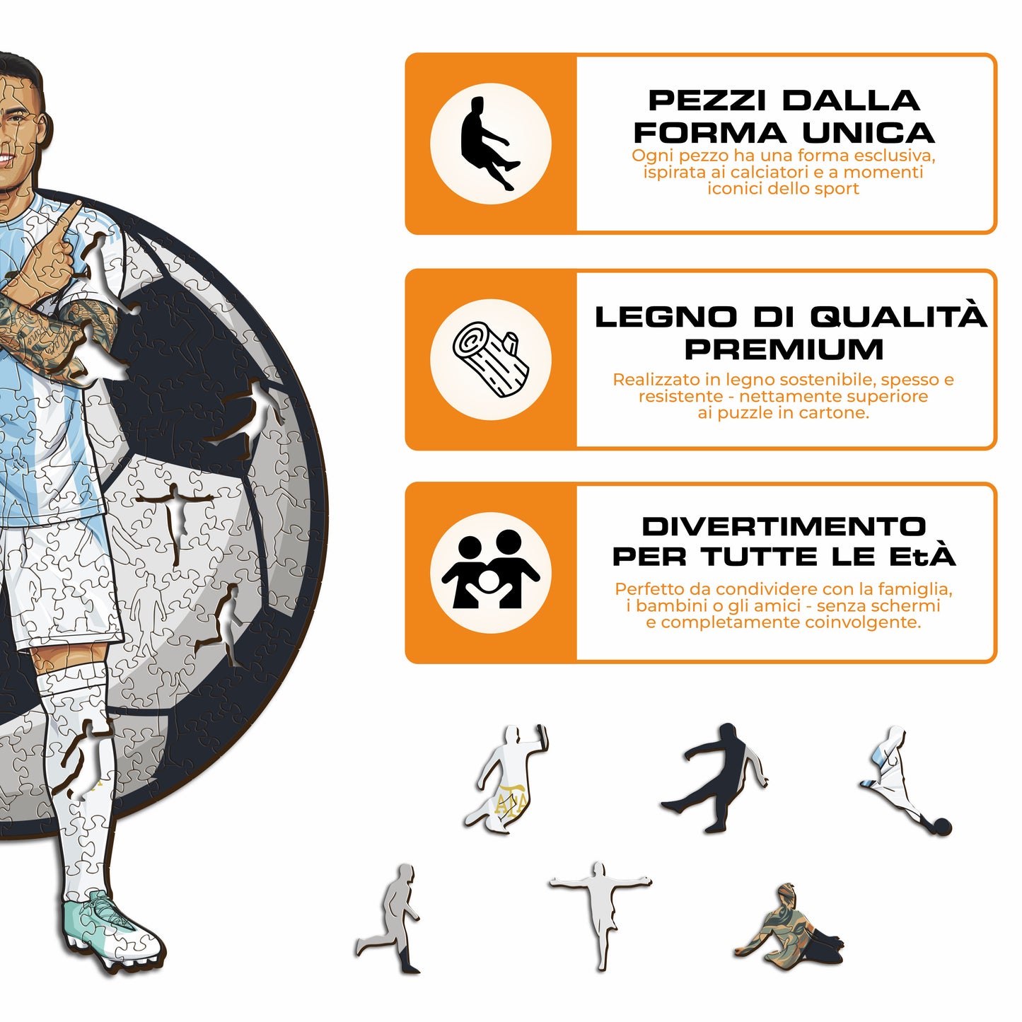 Lautaro Martinez - Puzzle di Legno