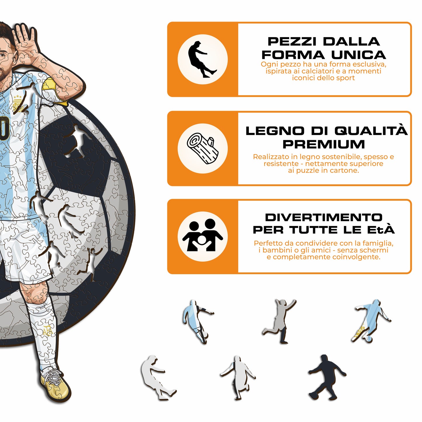 Lionel Messi - Puzzle di Legno