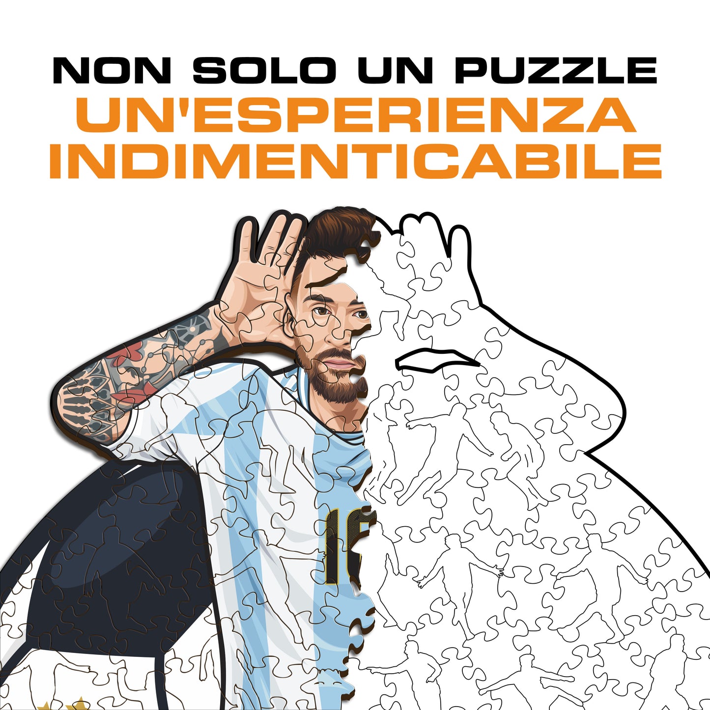 Lionel Messi - Puzzle di Legno