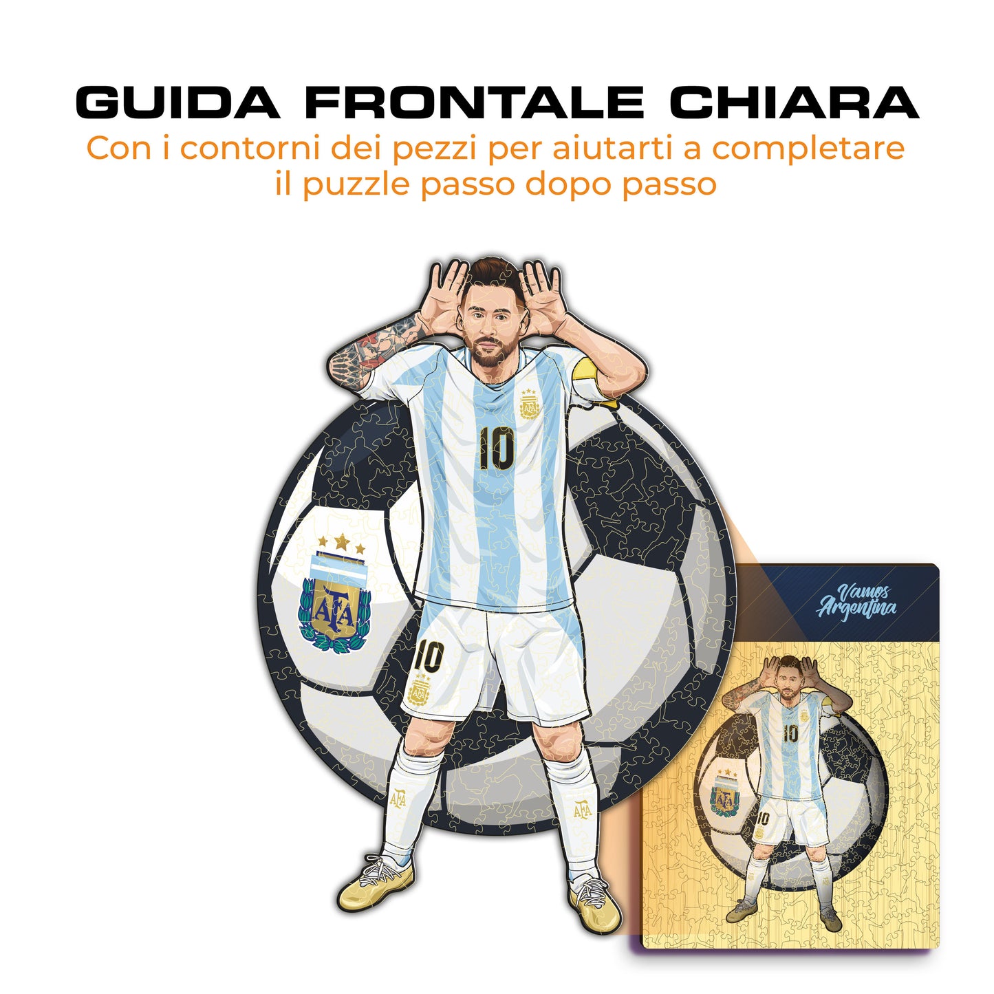 Lionel Messi - Puzzle di Legno