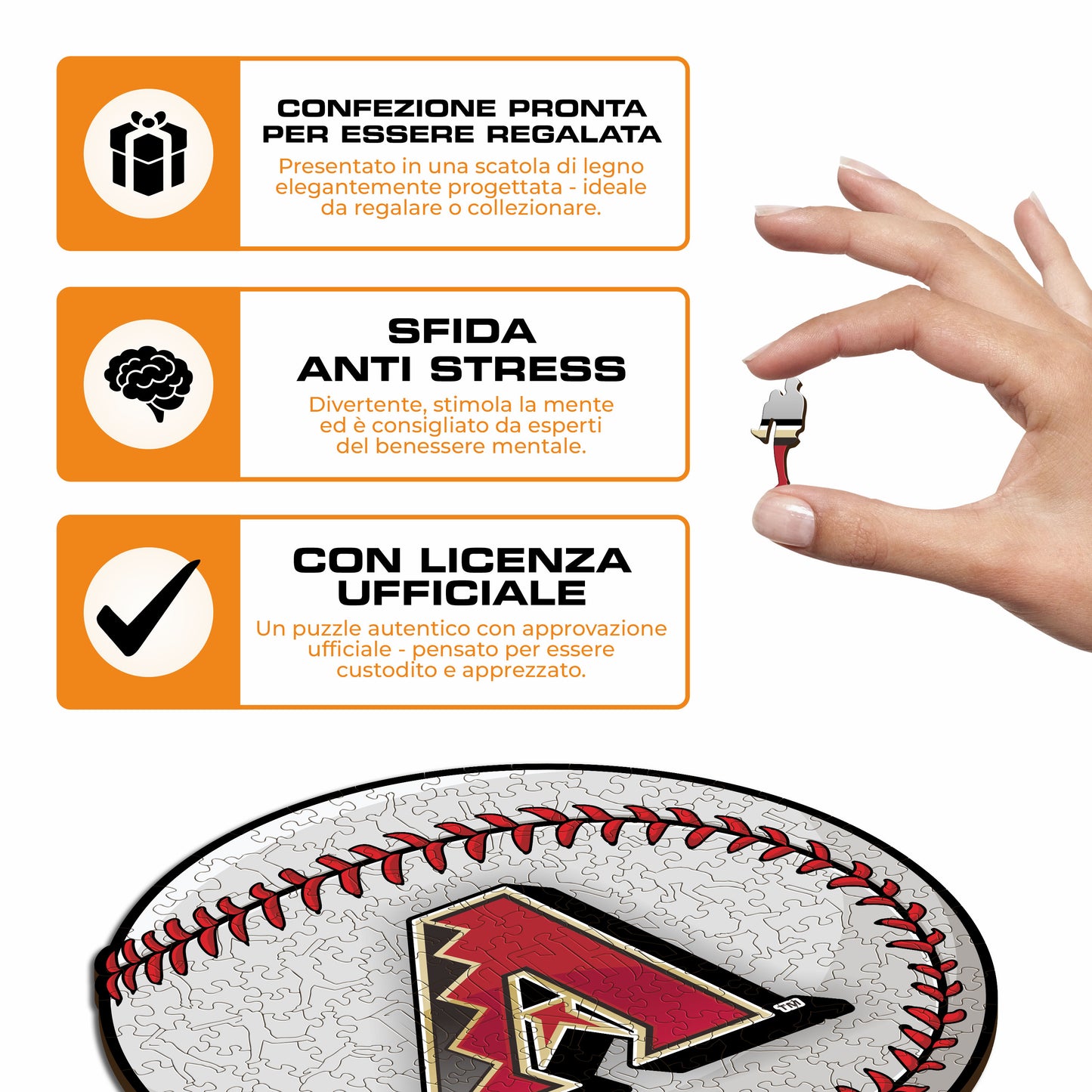 Arizona Diamondbacks™ Palla - Puzzle di Legno