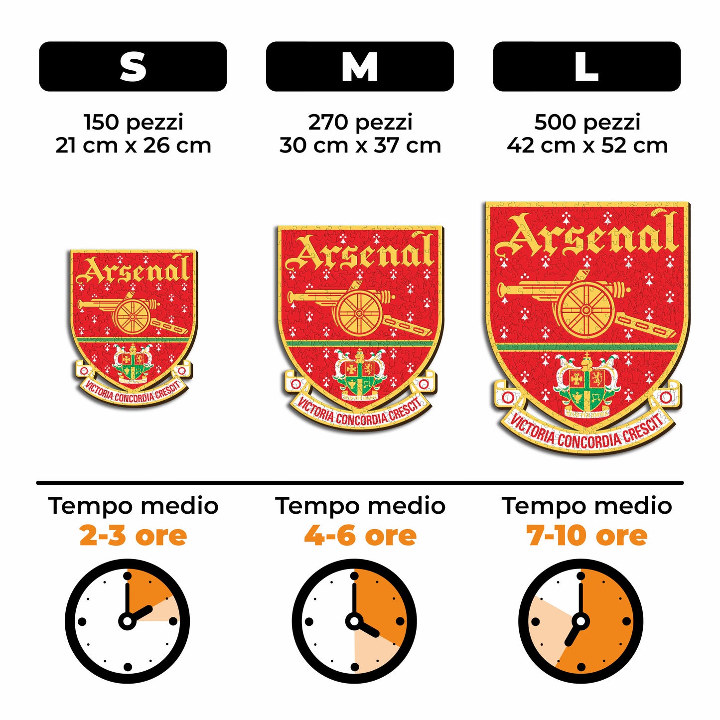 Logo Retro Arsenal® - Puzzle di Legno