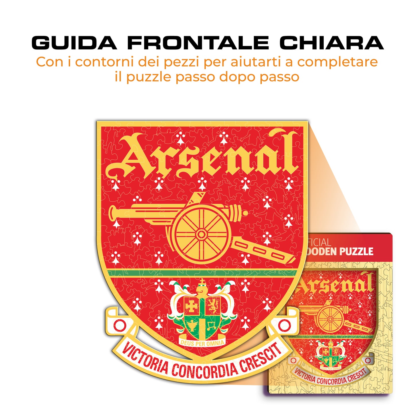 Logo Retro Arsenal® - Puzzle di Legno
