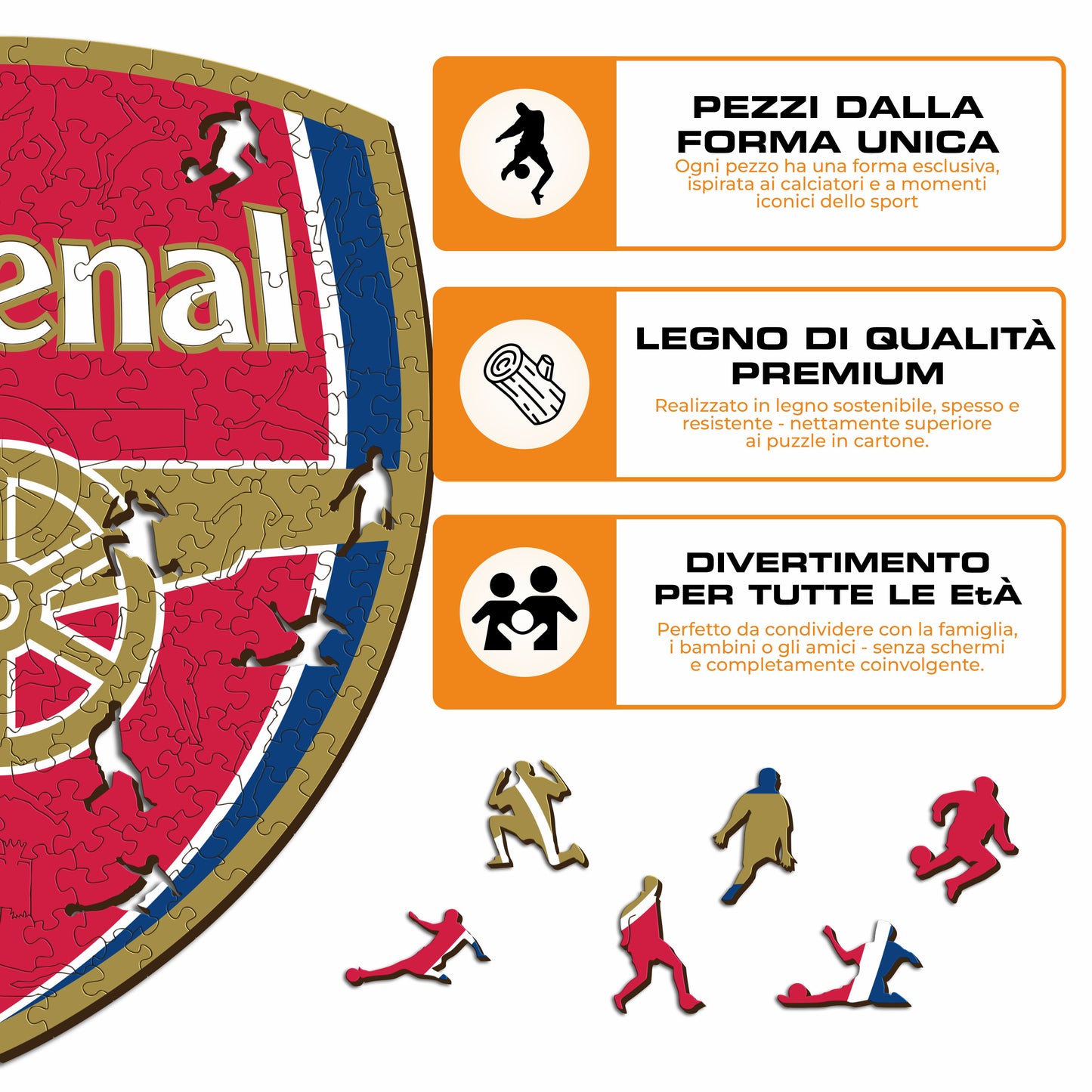 Logo Arsenal® - Puzzle di Legno