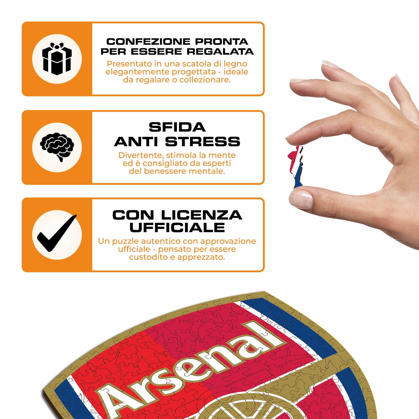 Logo Arsenal® - Puzzle di Legno
