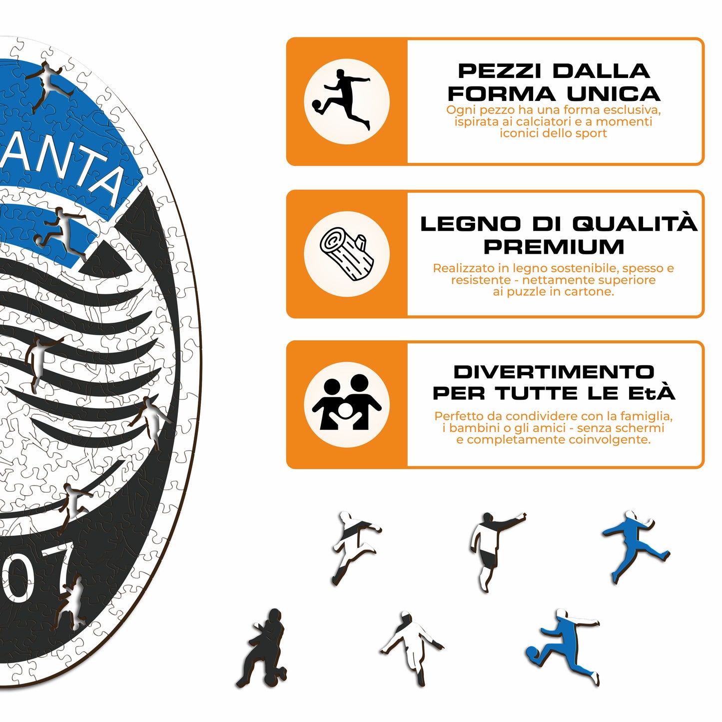 Logo Atalanta® - Puzzle di Legno