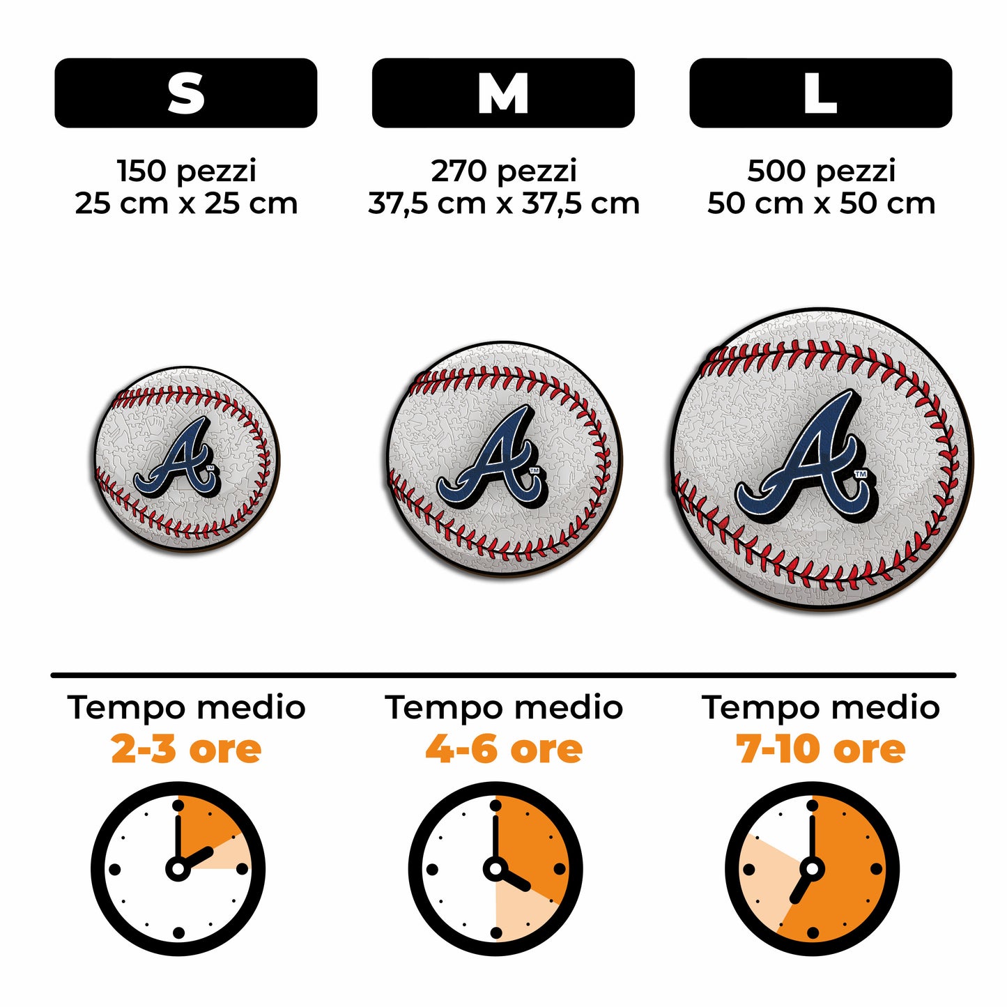 Atlanta Braves™ Palla - Puzzle di Legno