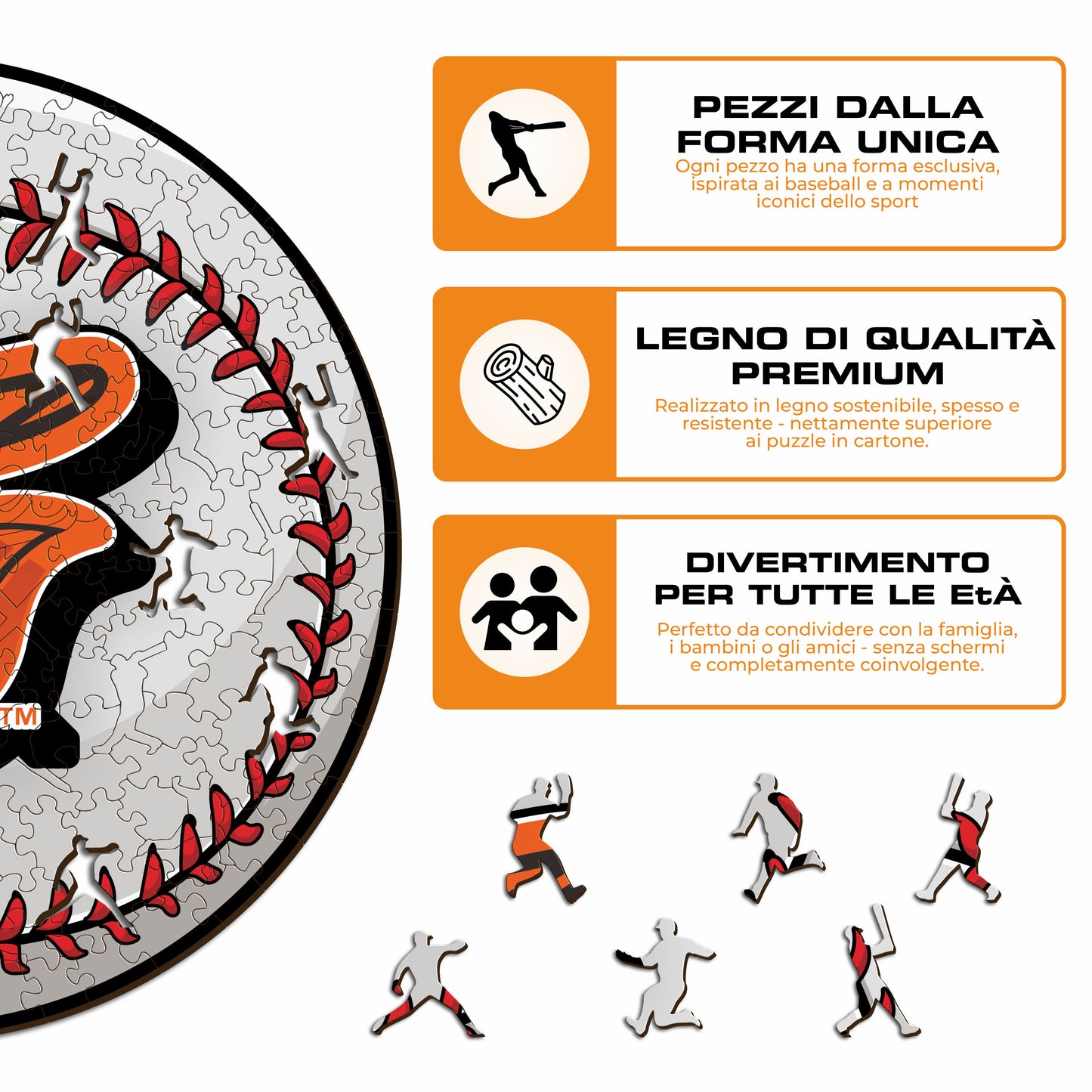 Baltimore Orioles™ Palla - Puzzle di Legno