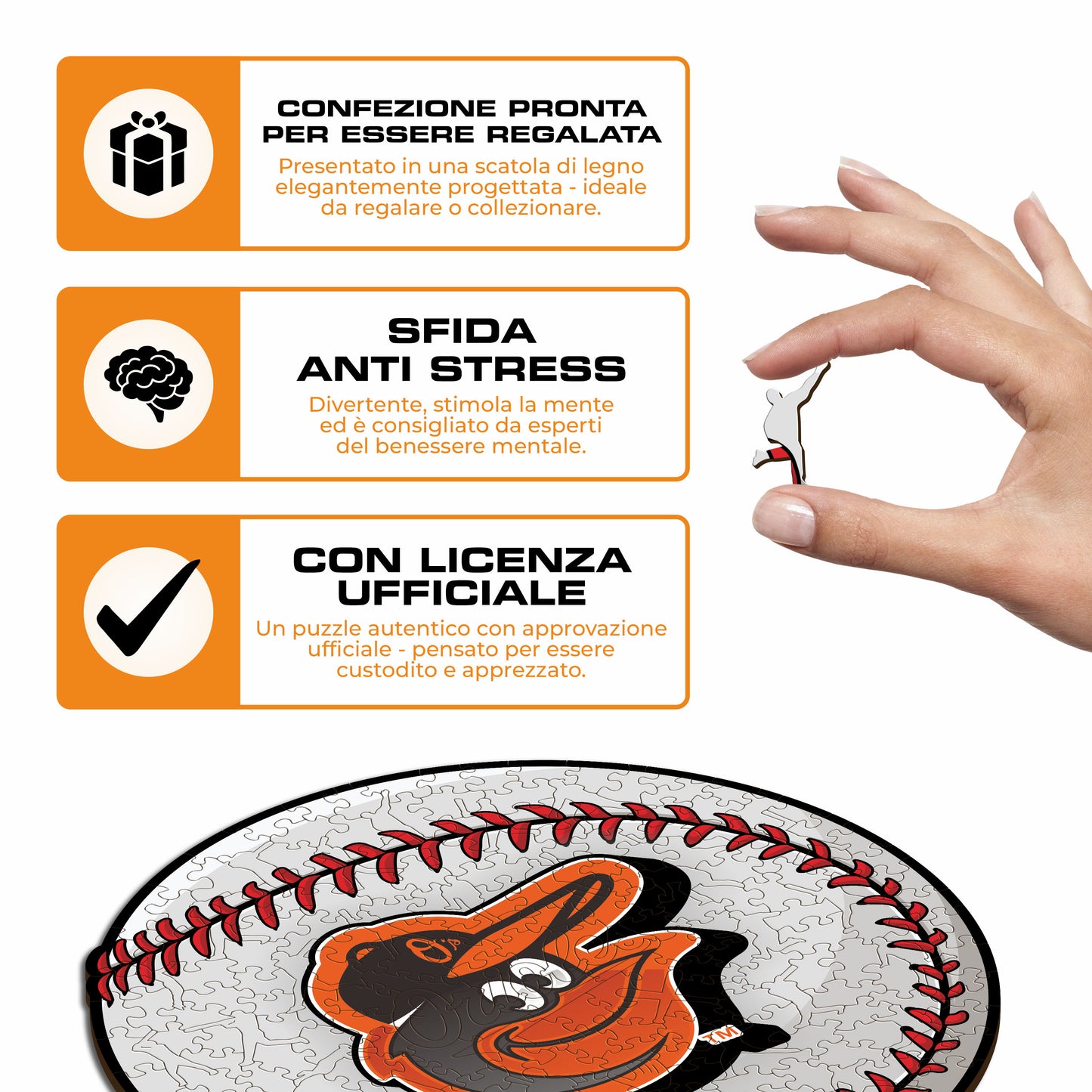 Baltimore Orioles™ Palla - Puzzle di Legno