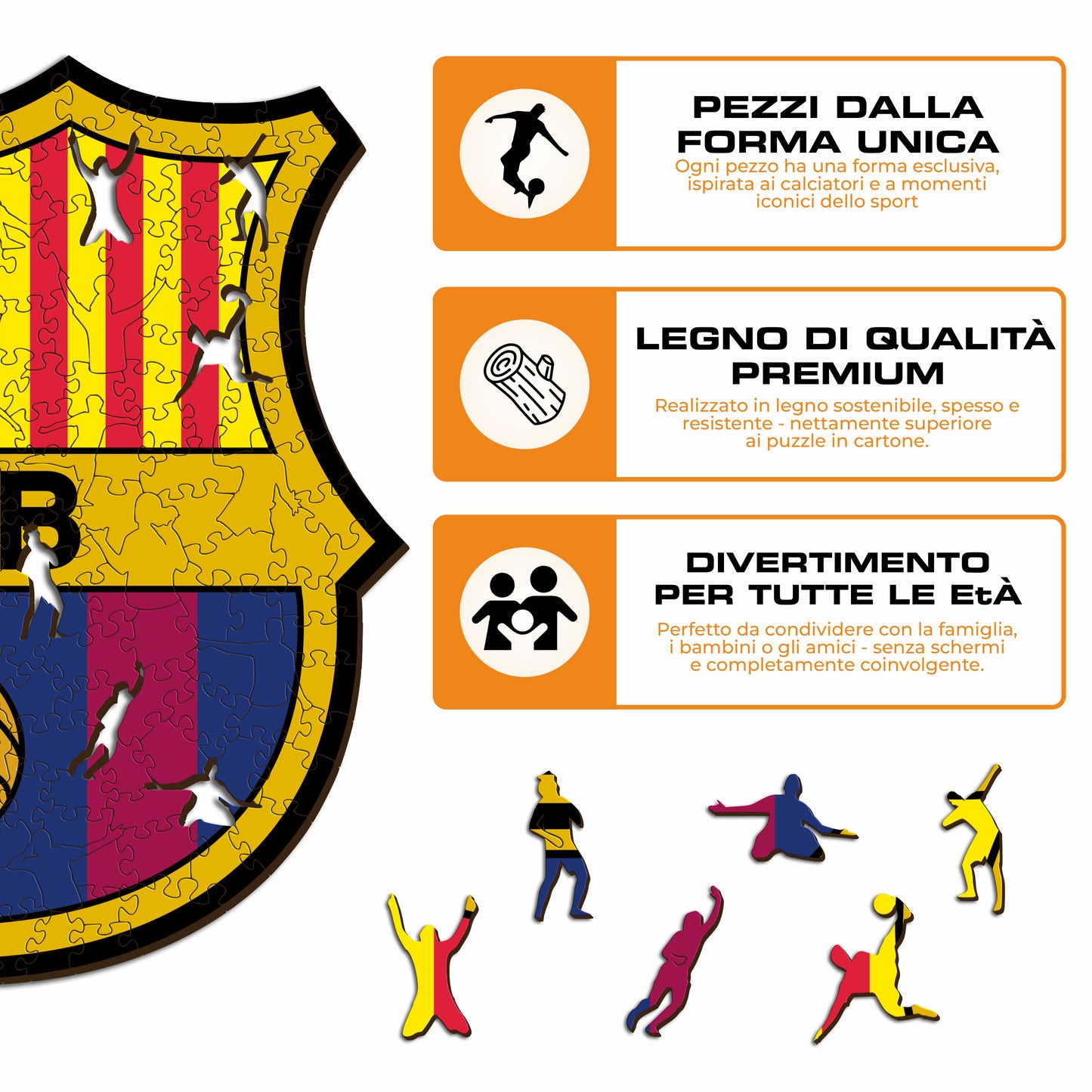 Logo FC Barcelona® - Puzzle di Legno