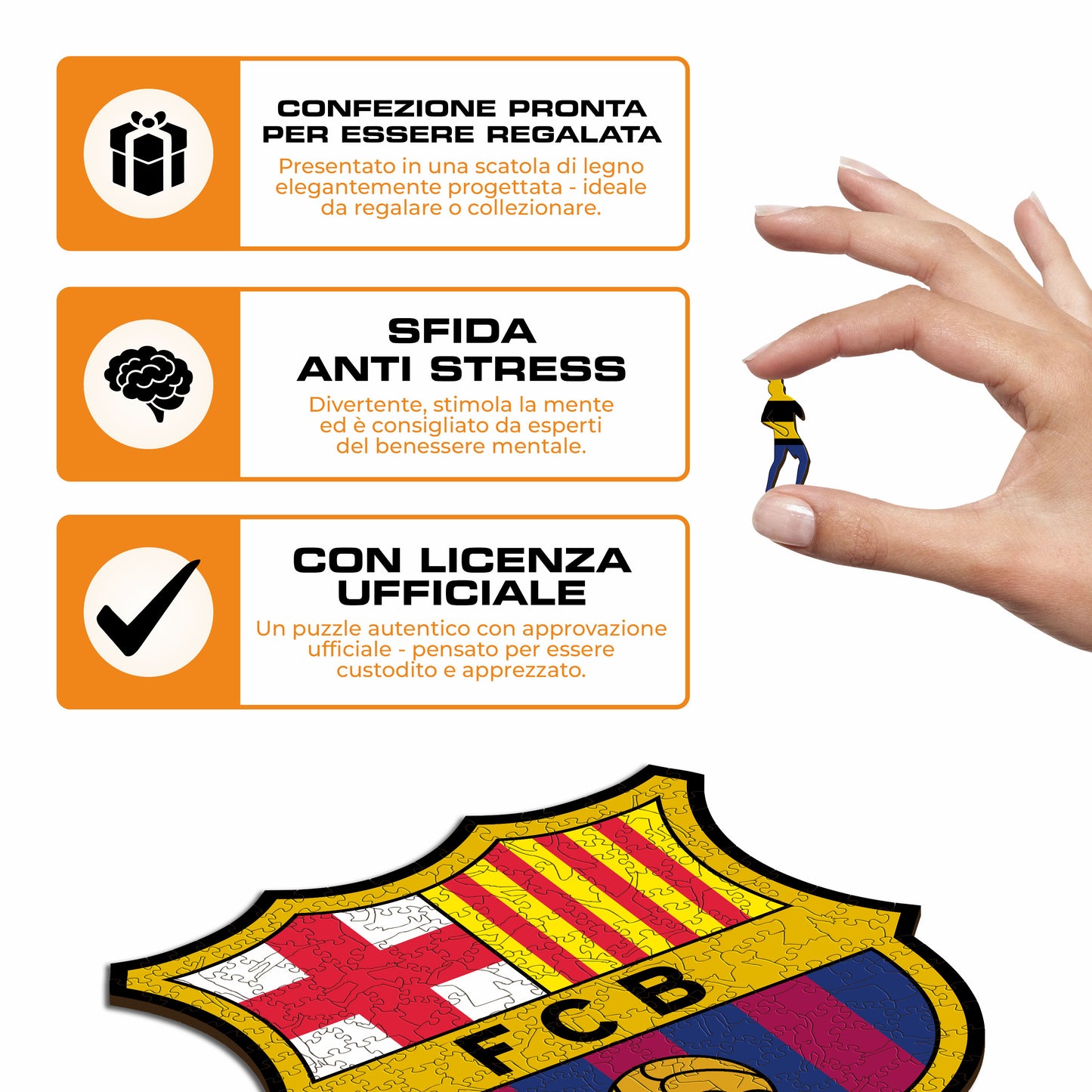 Logo FC Barcelona® - Puzzle di Legno