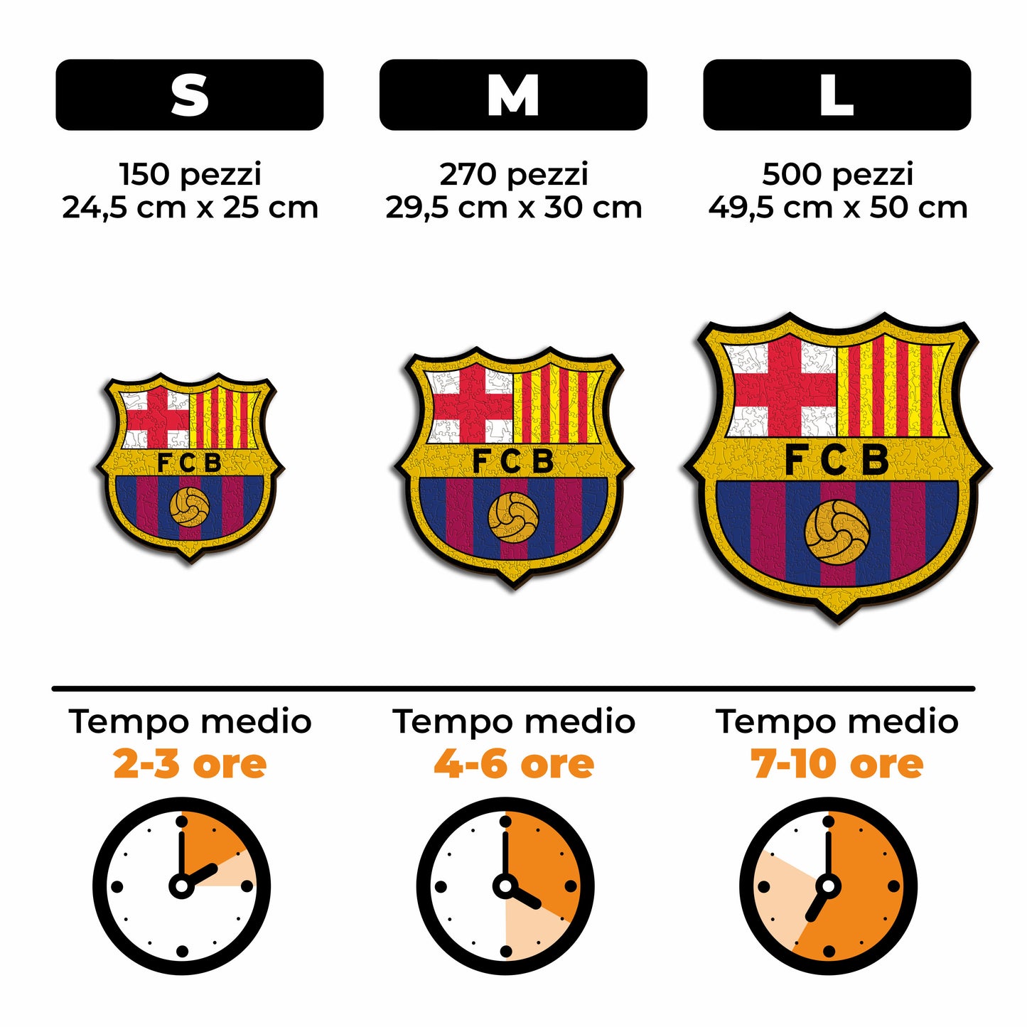 Logo FC Barcelona® - Puzzle di Legno