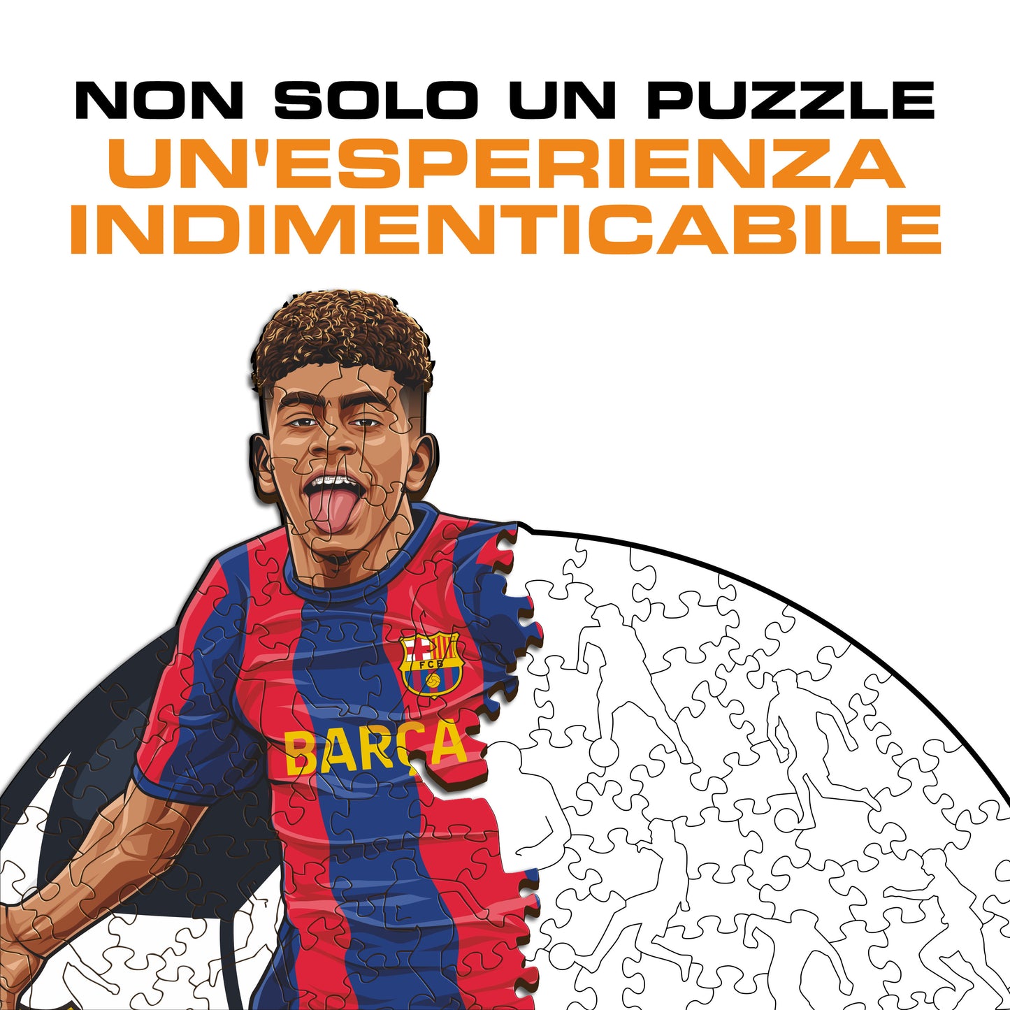 Lamine Yamal - Puzzle di Legno