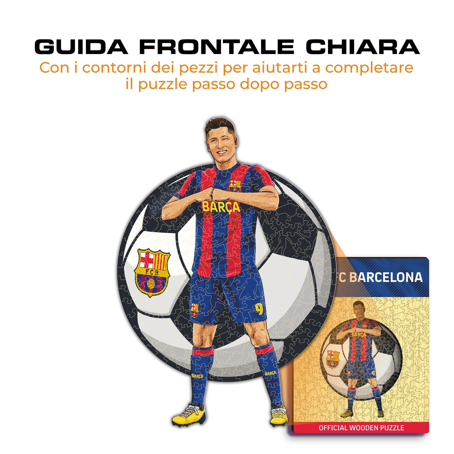 Robert Lewandowski - Puzzle di Legno