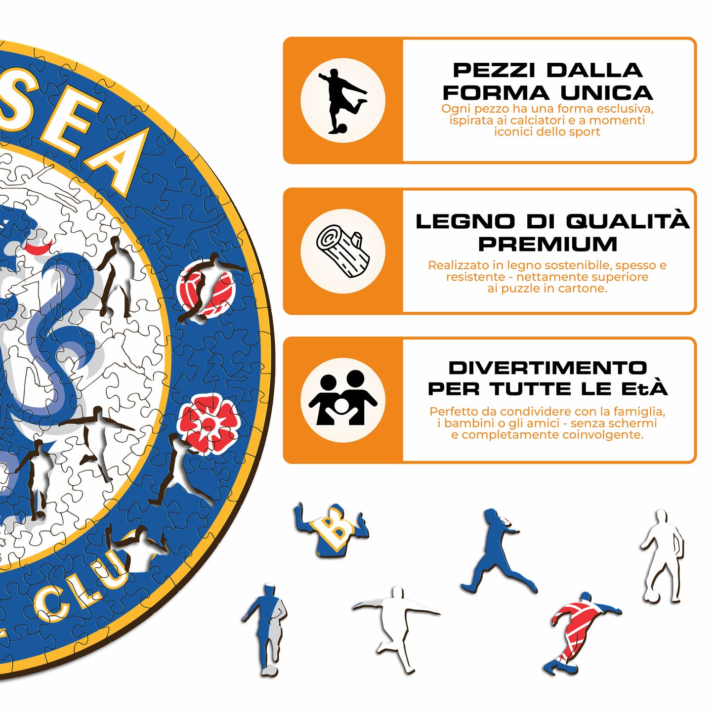 Logo Chelsea® - Puzzle di Legno