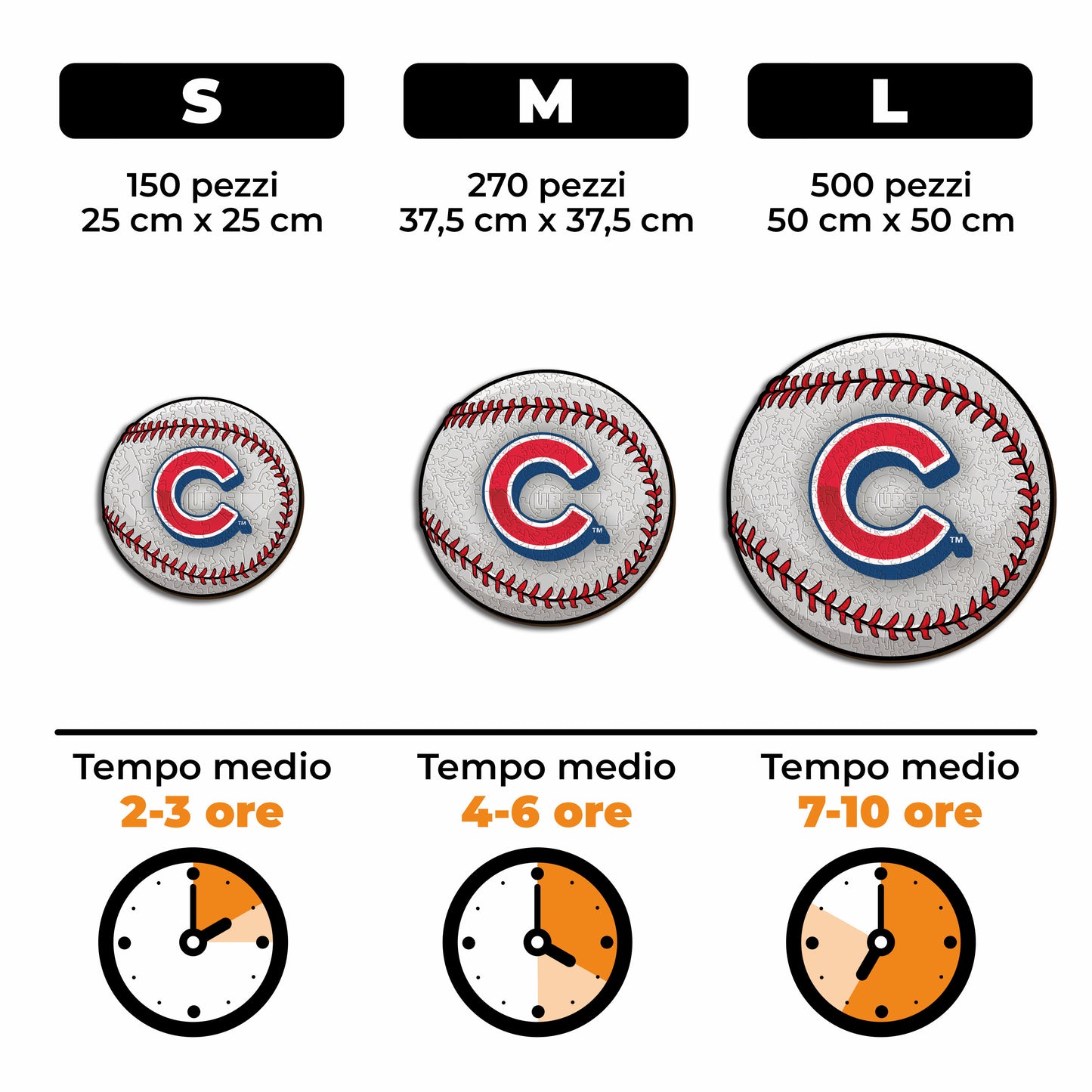 Chicago Cubs™ Palla - Puzzle di Legno