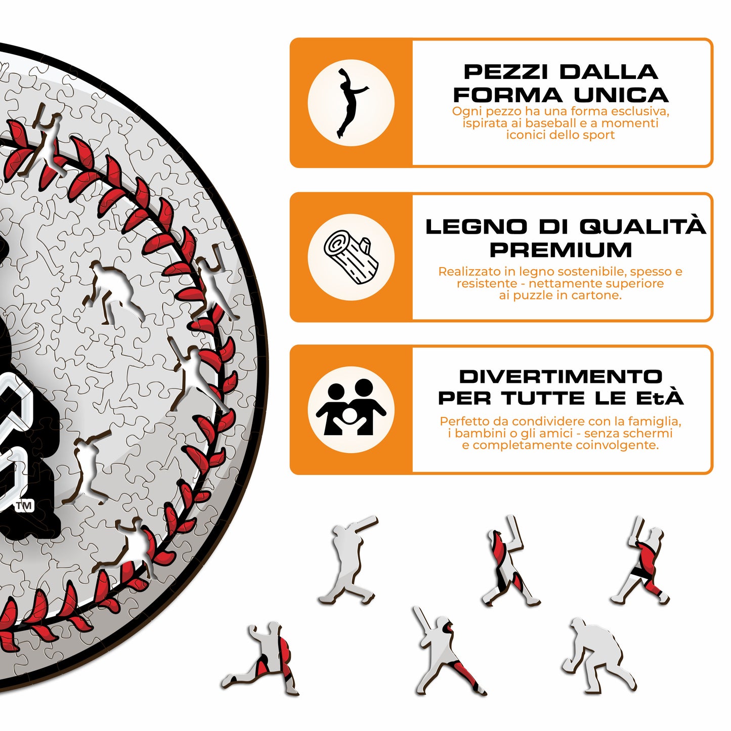 Chicago White Sox™ Palla - Puzzle di Legno
