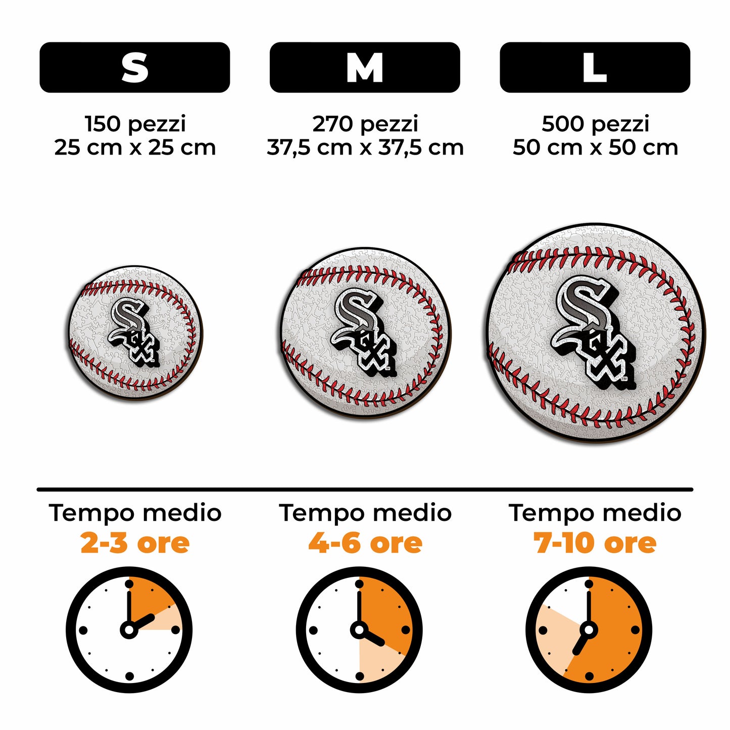 Chicago White Sox™ Palla - Puzzle di Legno