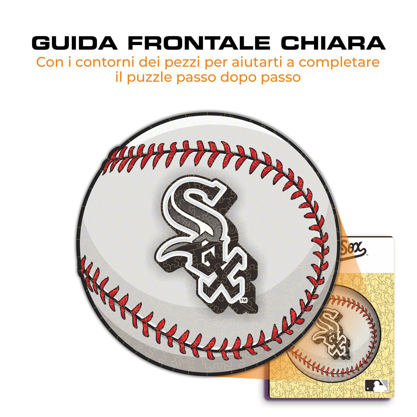 Chicago White Sox™ Palla - Puzzle di Legno