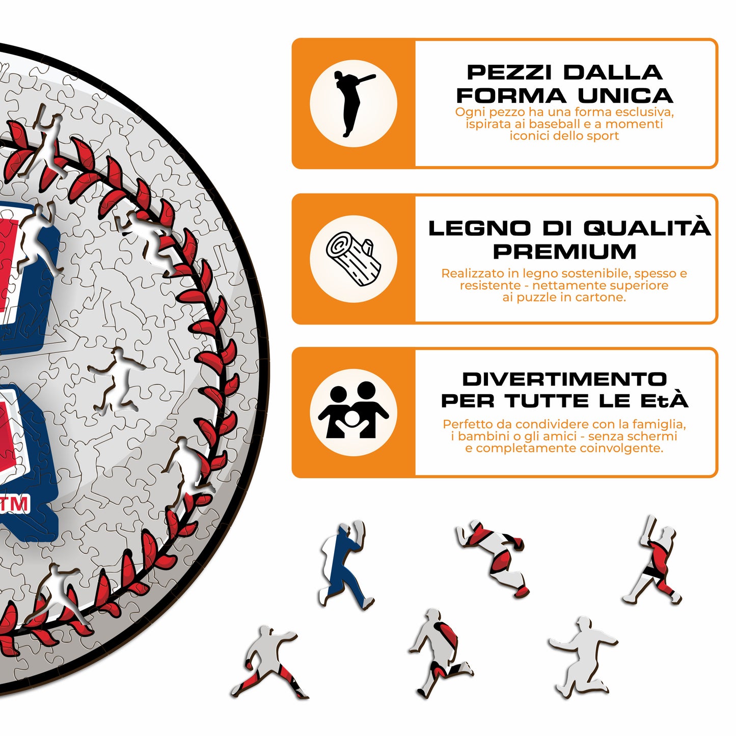 Cleveland Guardians™ Palla - Puzzle di Legno