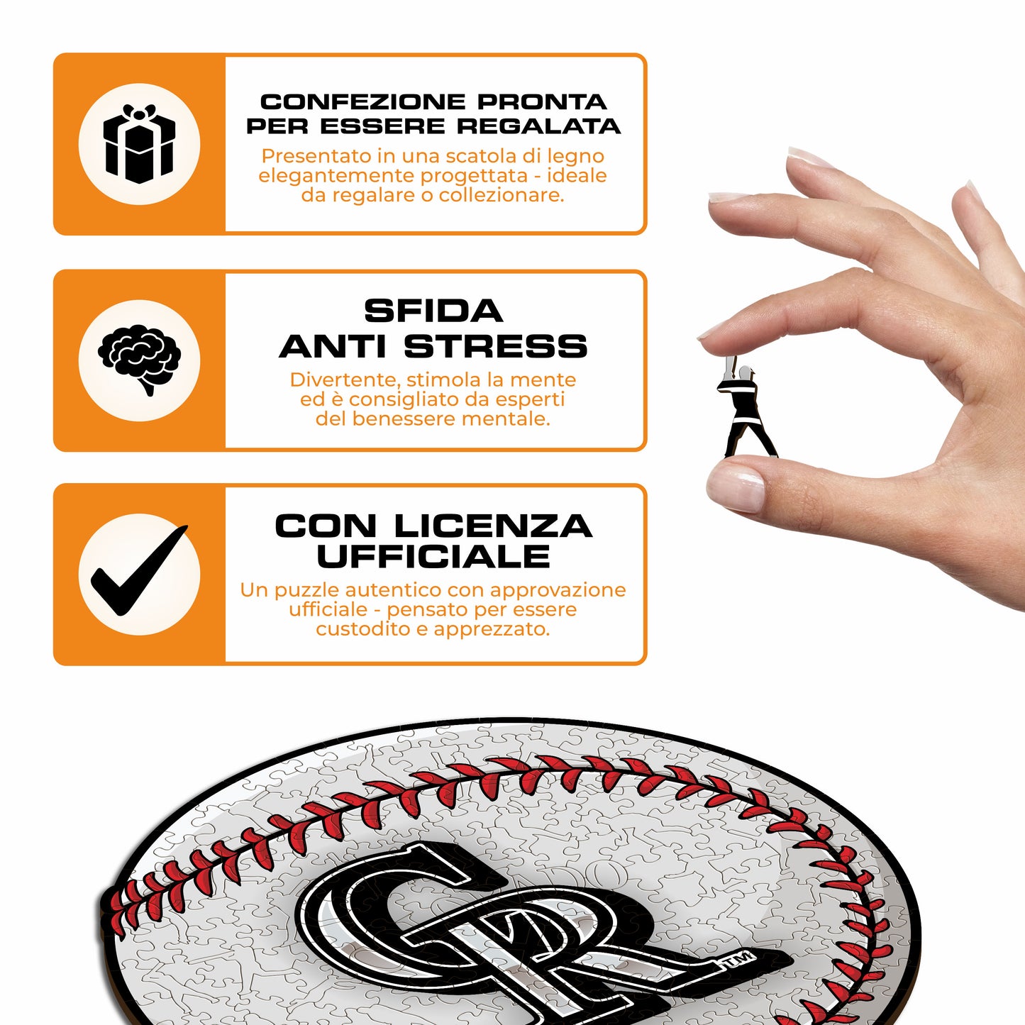 Colorado Rockies™ Palla - Puzzle di Legno
