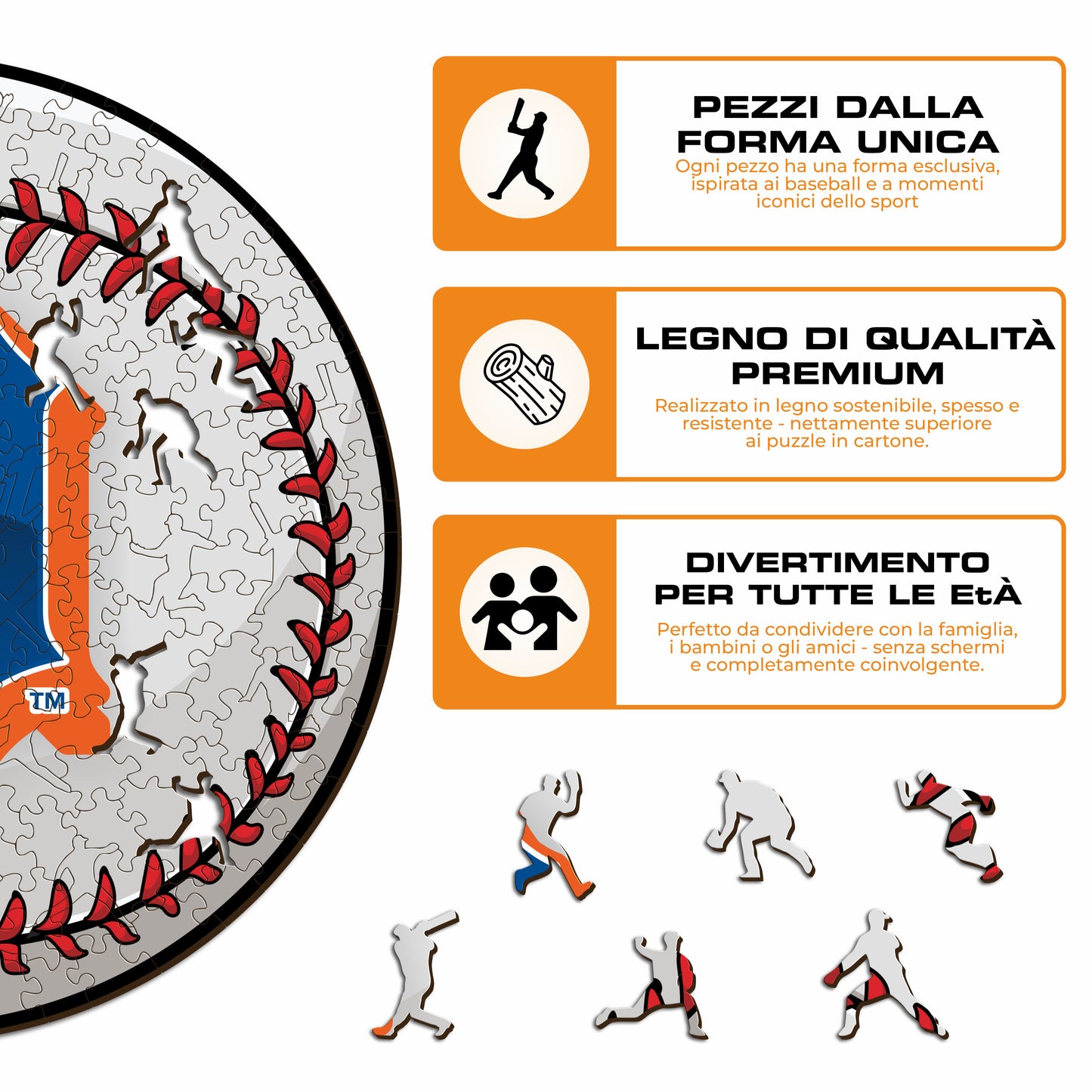 Detroit Tigers™ Palla - Puzzle di Legno