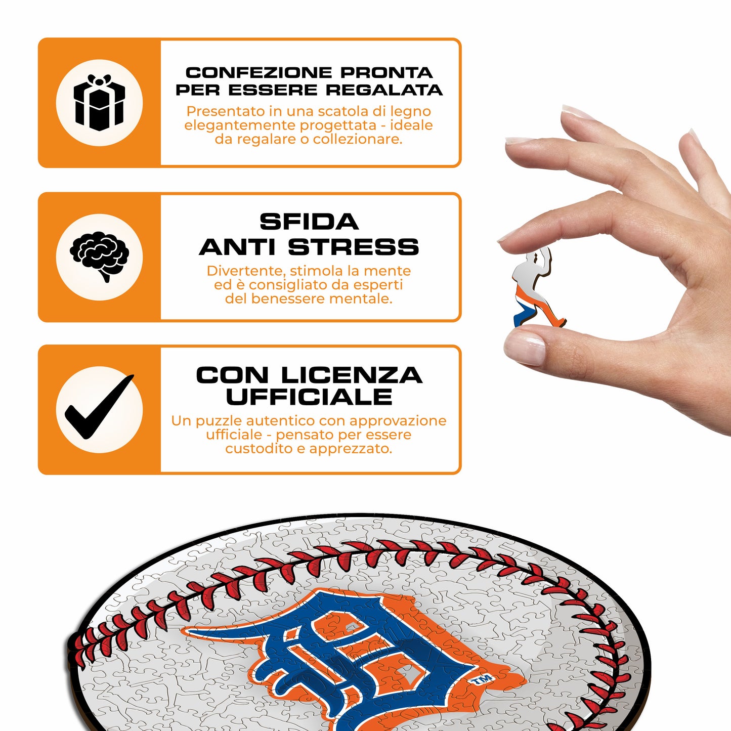 Detroit Tigers™ Palla - Puzzle di Legno