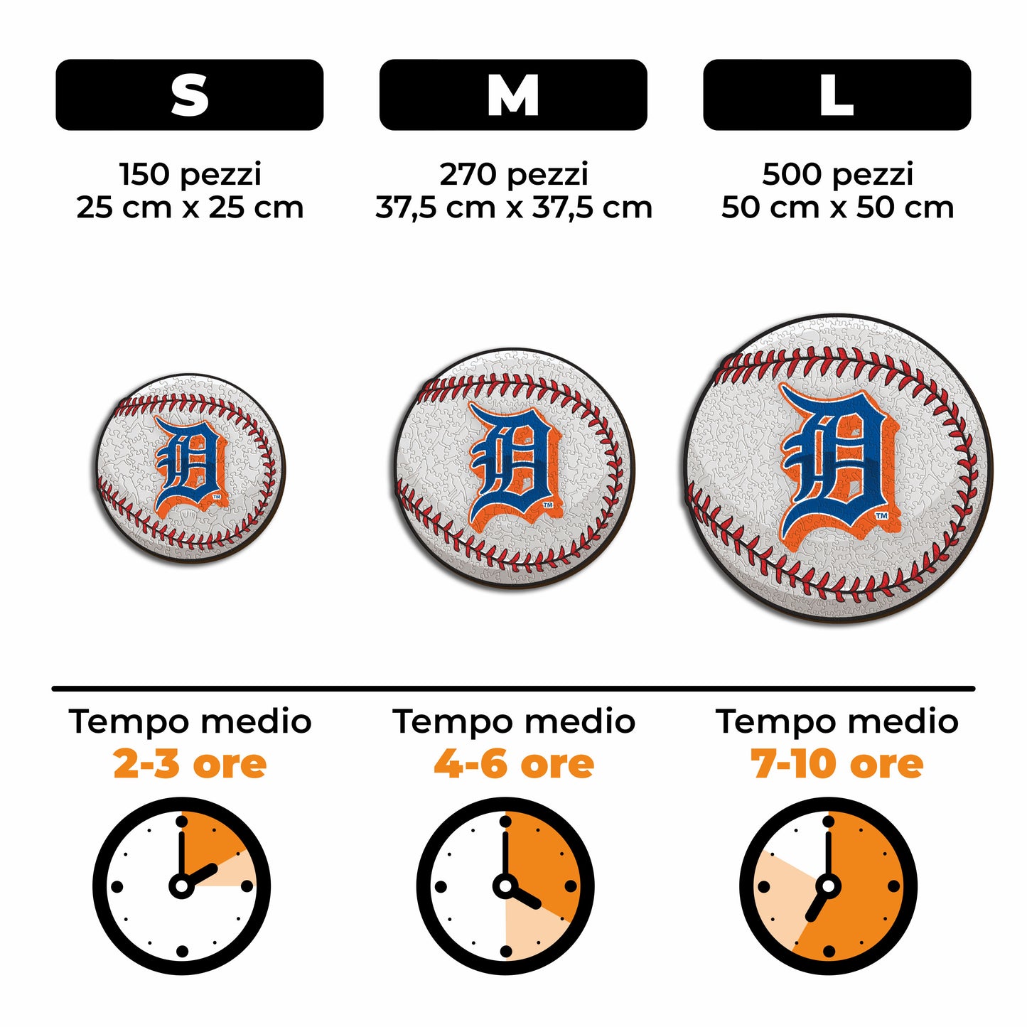 Detroit Tigers™ Palla - Puzzle di Legno