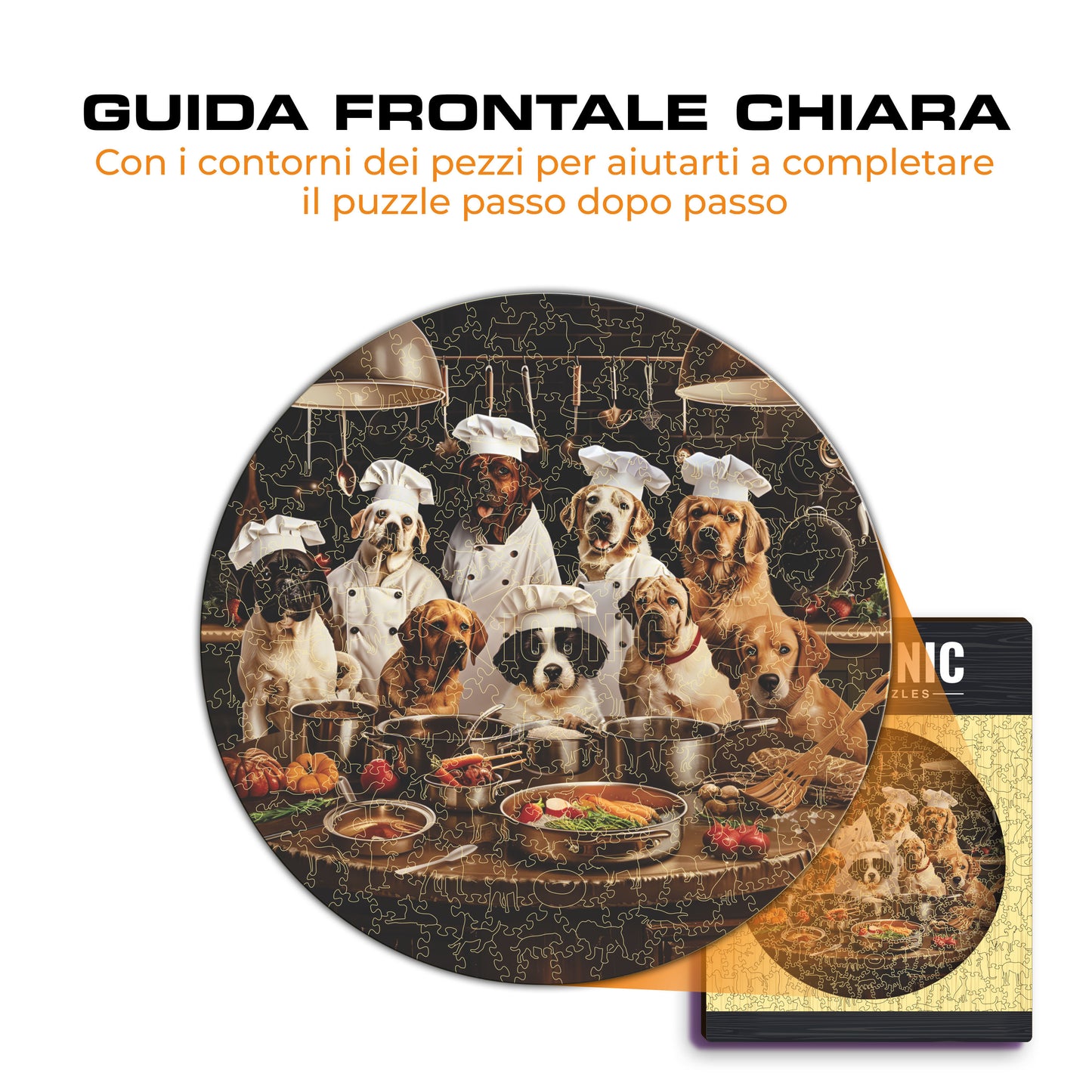 Cani Chef - Puzzle di Legno