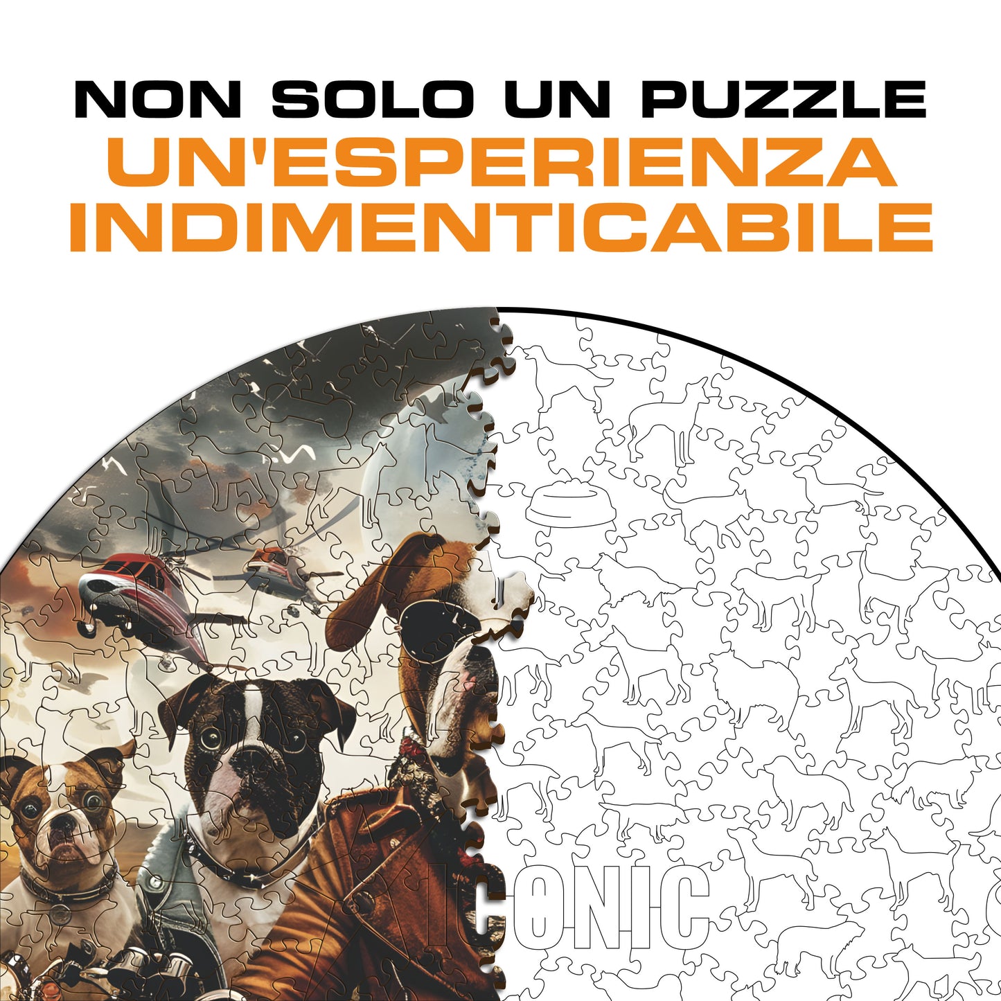 Cani Motociclisti - Puzzle di Legno