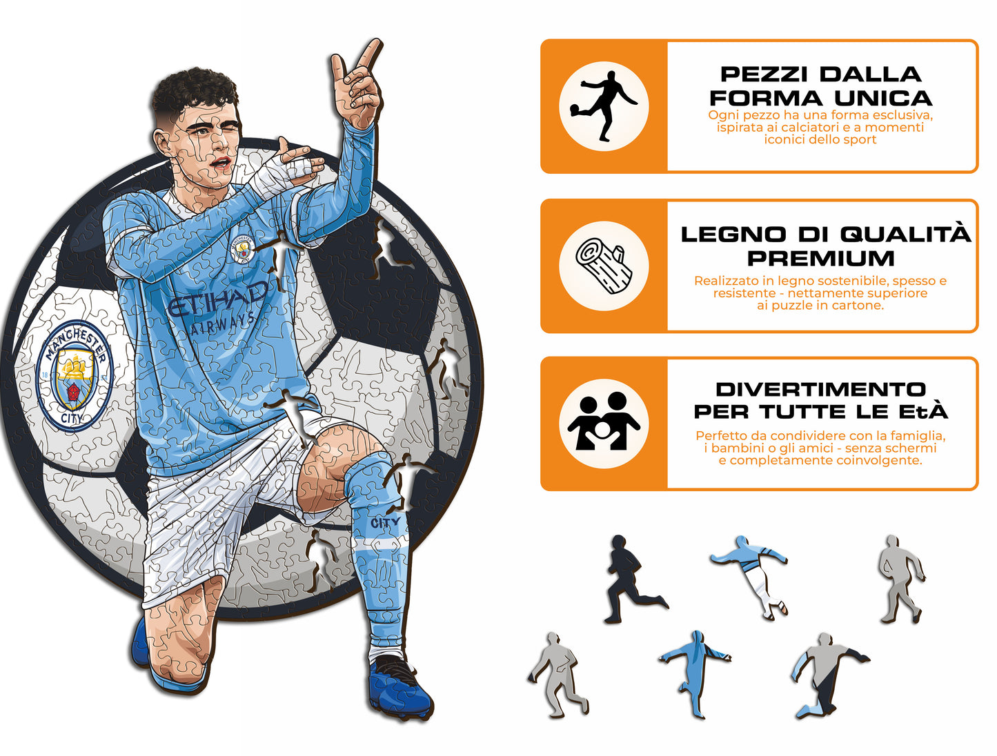Phil Foden - Puzzle di Legno