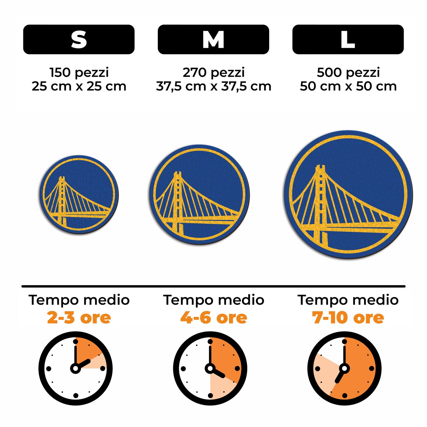 Golden State Warriors™ Logo - Puzzle di Legno
