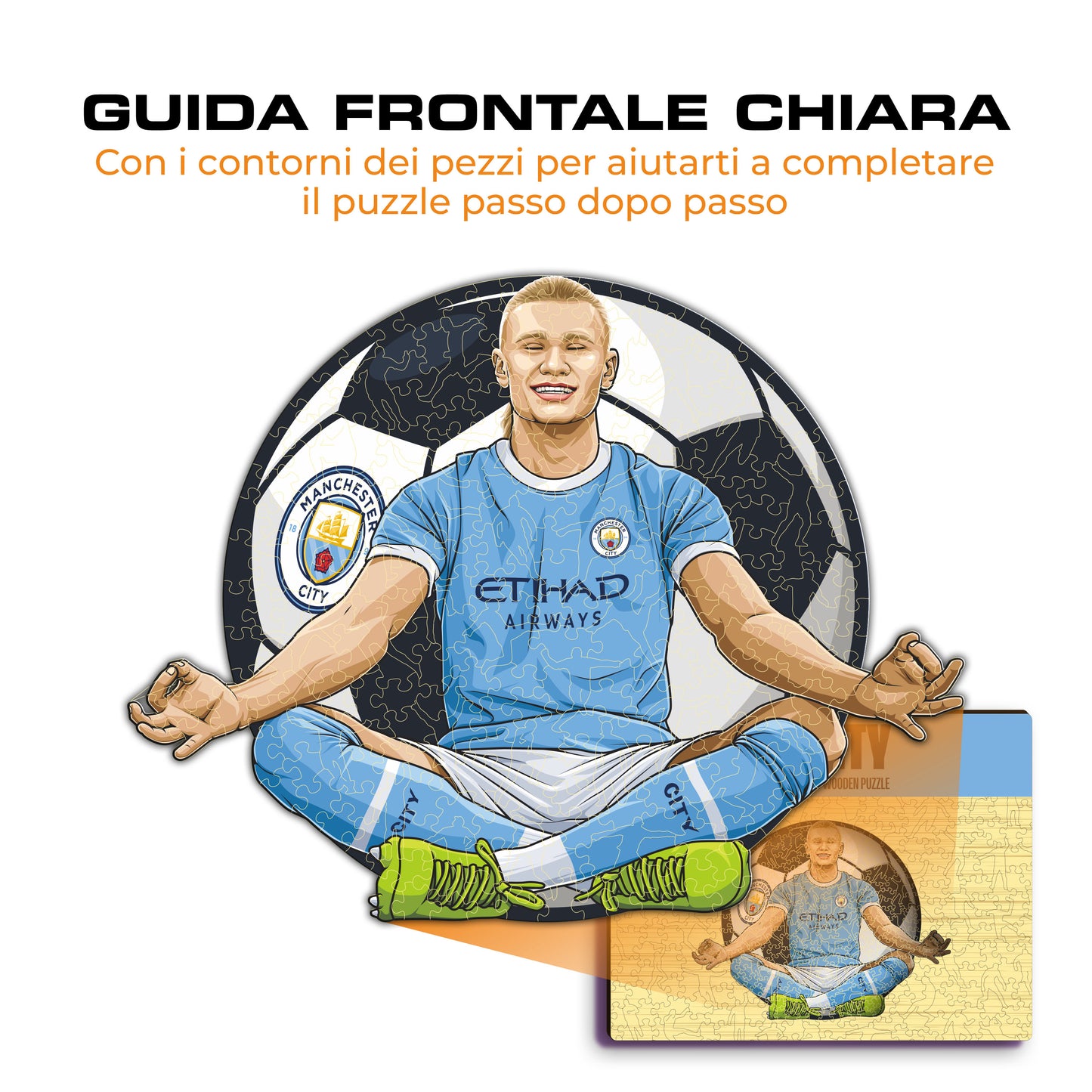 Erling Haaland - Puzzle di Legno