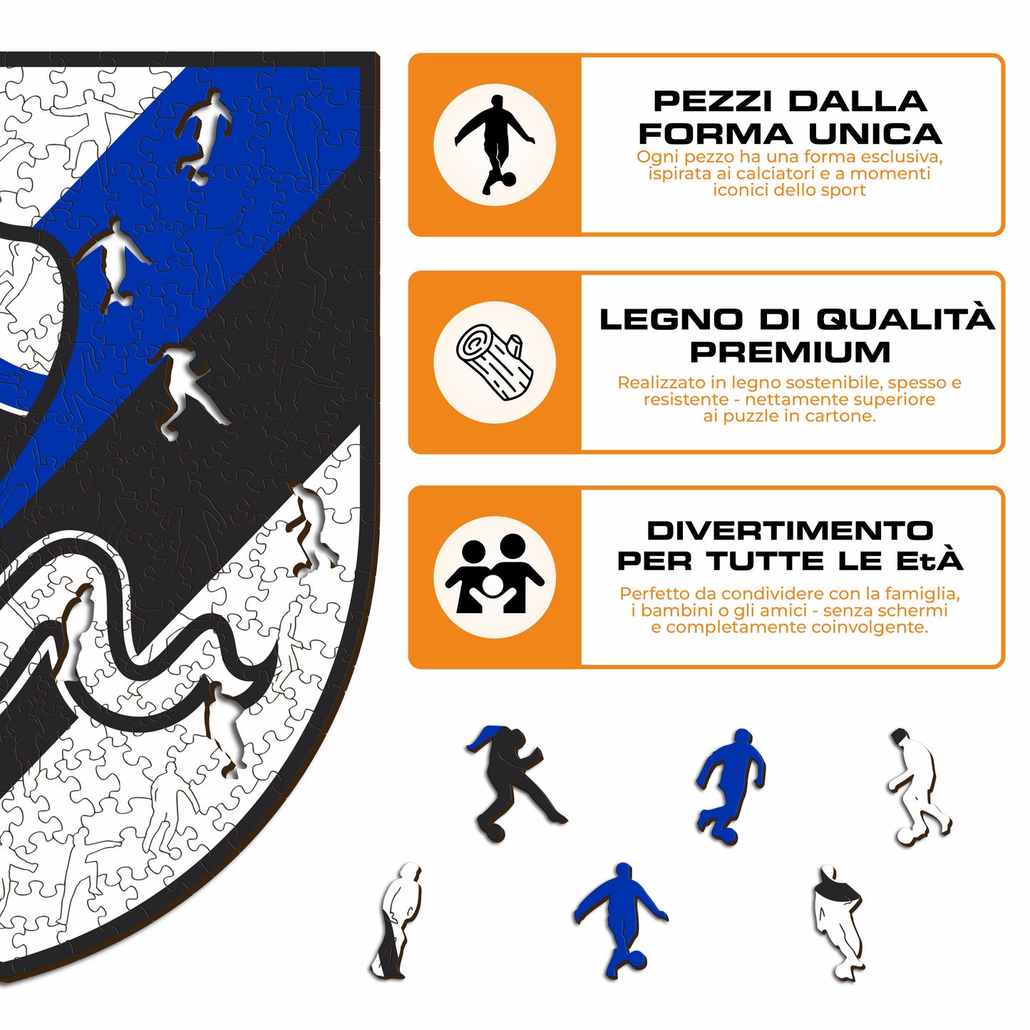 Retro Logo Inter® - Puzzle di Legno