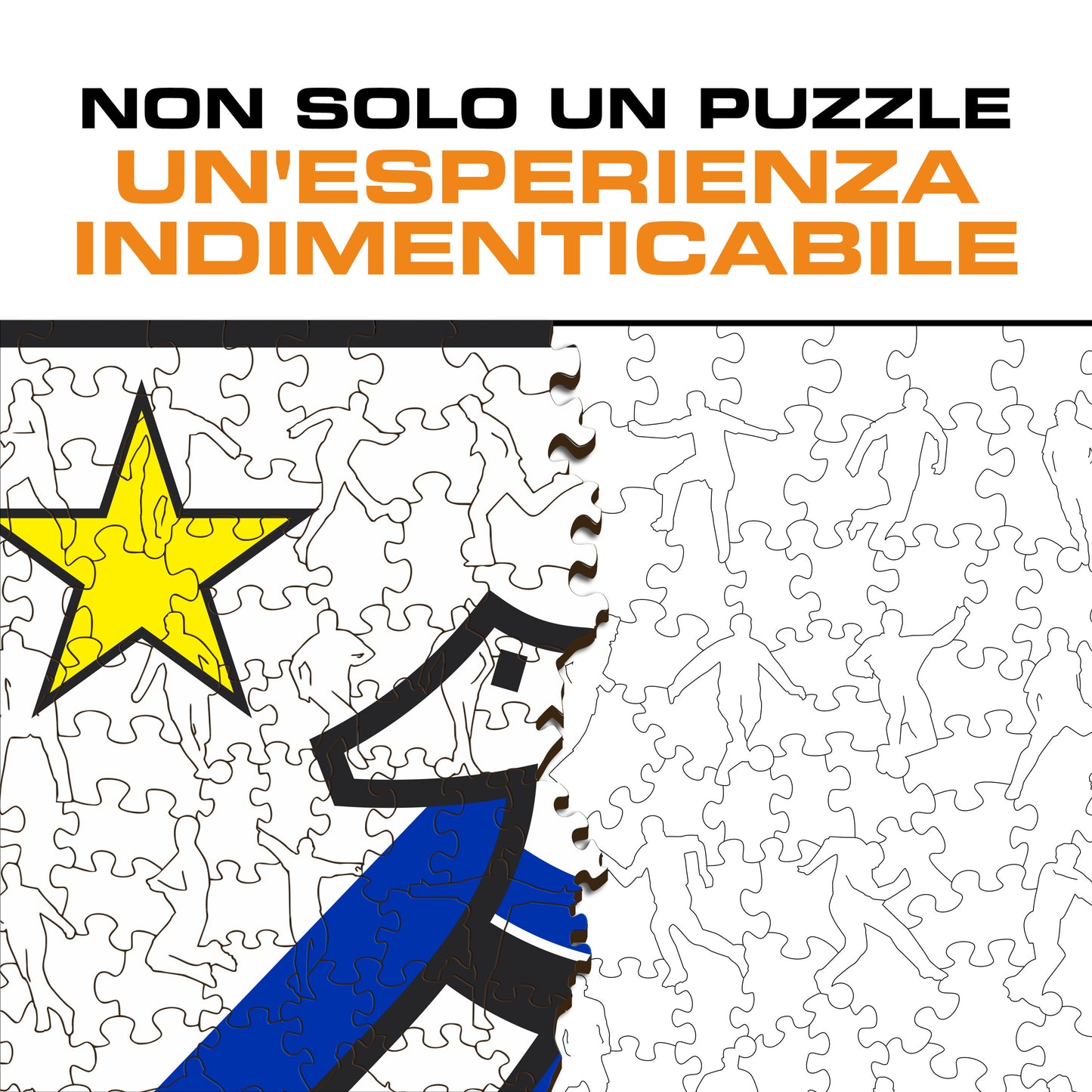 Retro Logo Inter® - Puzzle di Legno