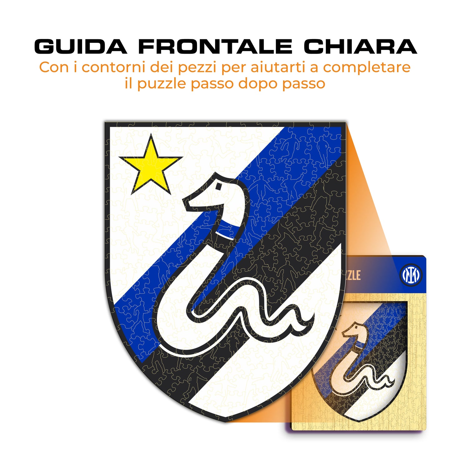 Retro Logo Inter® - Puzzle di Legno