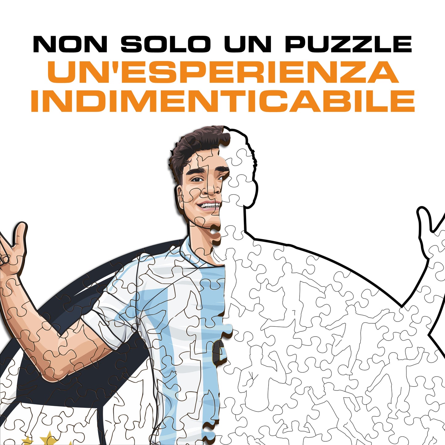 Julian Alvarez - Puzzle di Legno