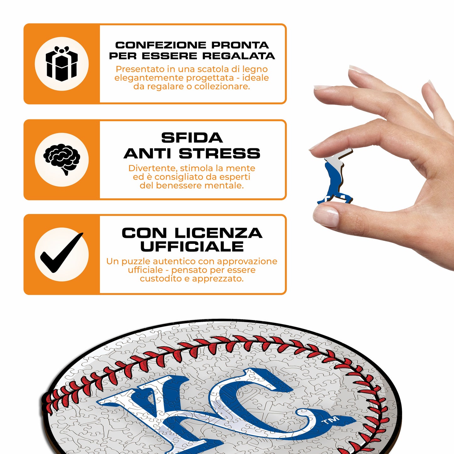 Kansas City Royals™ Palla - Puzzle di Legno