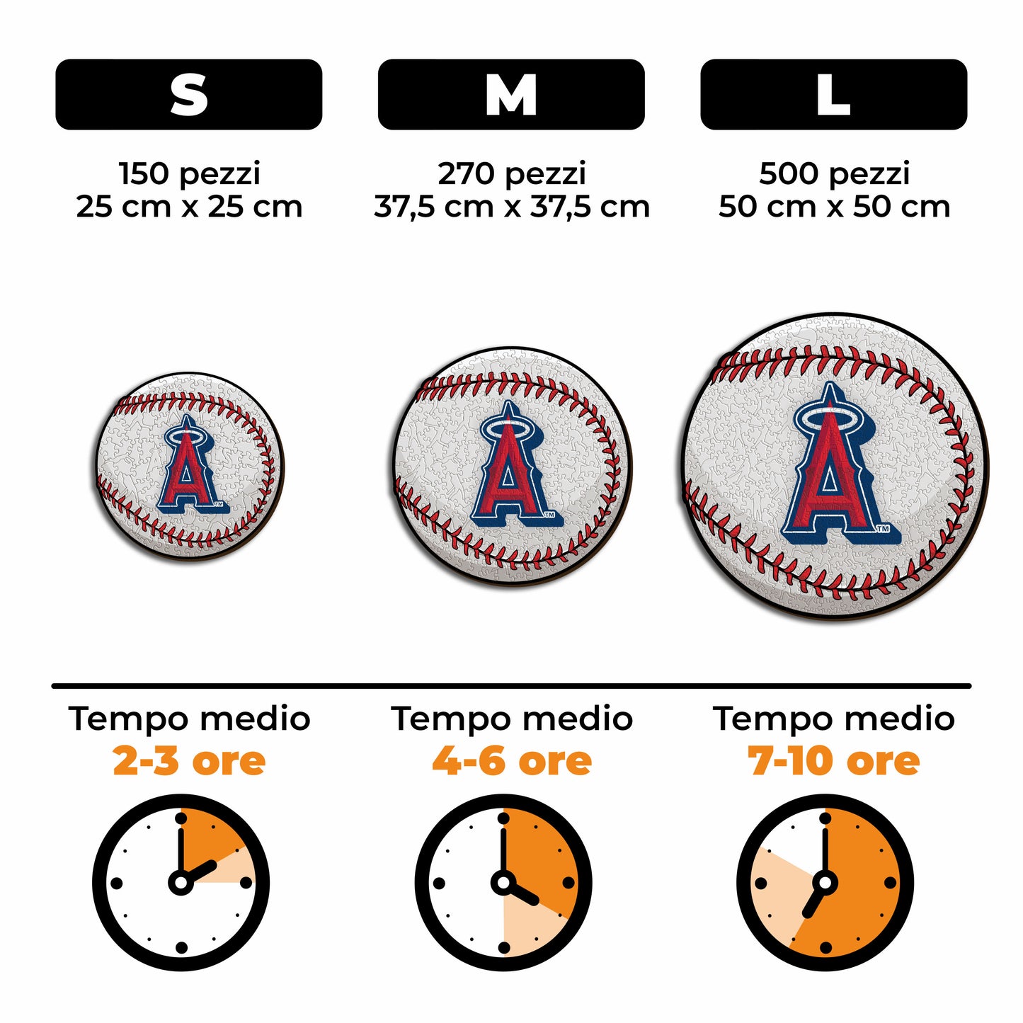 Los Angeles Angels™ Palla - Puzzle di Legno